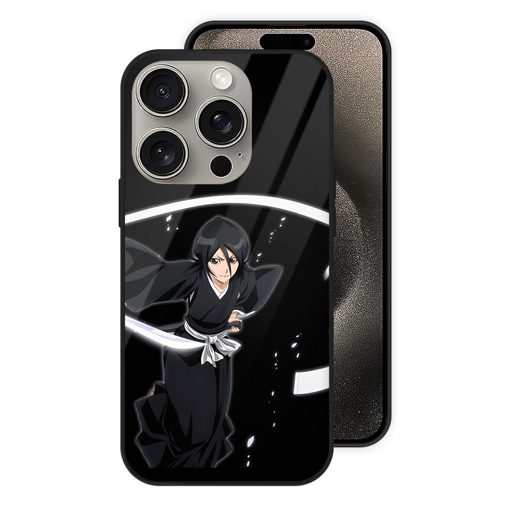 （画像用） ブリーチ 朽木ルキア BLEACH Kuchiki Rukia 【iPhone15Pro対応】スマホケース 耐衝撃＆黄変防止 背面ガラス