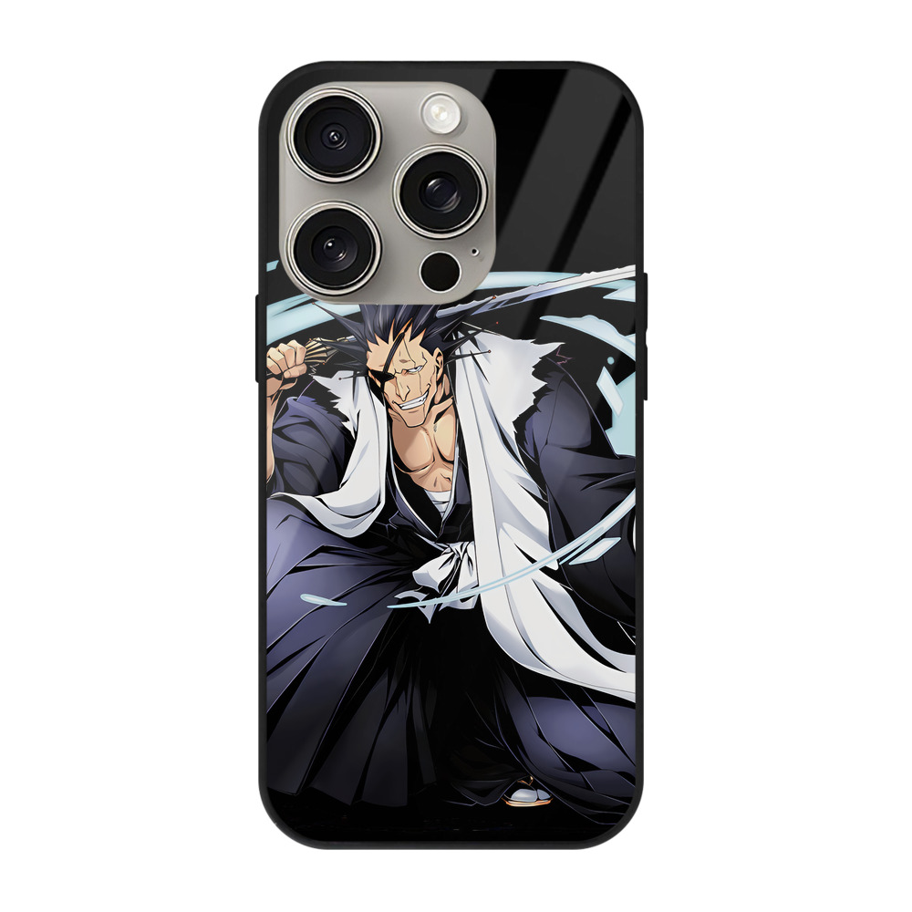 （画像用） ブリーチ ざらき けんぱち BLEACH Zaraki Kenpachi 【iPhone15Pro対応】スマホケース 耐衝撃＆黄変防止 背面ガラス