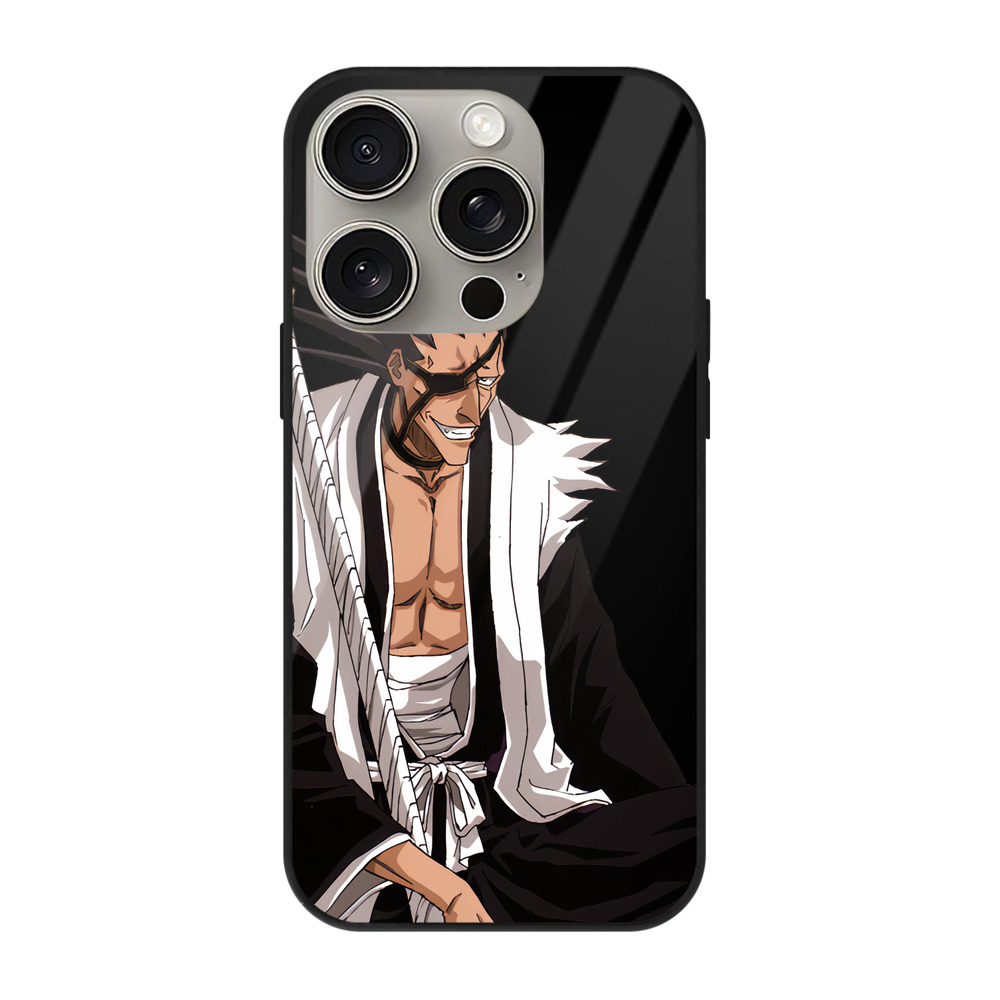 （画像用） ブリーチ ざらき けんぱち BLEACH Zaraki Kenpachi 【iPhone15Pro対応】スマホケース 耐衝撃＆黄変防止 背面ガラス