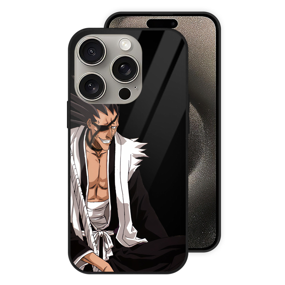 （画像用） ブリーチ ざらき けんぱち BLEACH Zaraki Kenpachi 【iPhone15Pro対応】スマホケース 耐衝撃＆黄変防止 背面ガラス