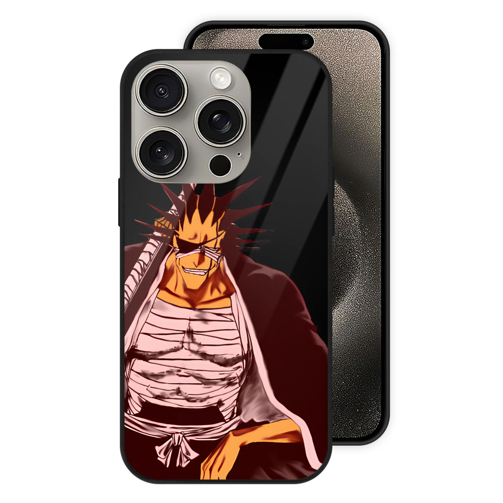 （画像用） ブリーチ ざらき けんぱち BLEACH Zaraki Kenpachi 【iPhone15Pro対応】スマホケース 耐衝撃＆黄変防止 背面ガラス