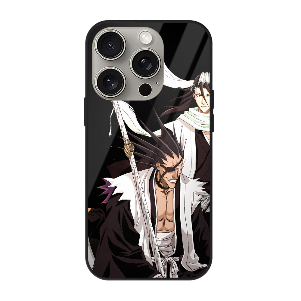 （画像用） ブリーチ ざらき けんぱち BLEACH Zaraki Kenpachi 【iPhone15Pro対応】スマホケース 耐衝撃＆黄変防止 背面ガラス