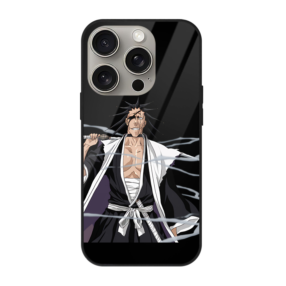（画像用） ブリーチ ざらき けんぱち BLEACH Zaraki Kenpachi 【iPhone15Pro対応】スマホケース 耐衝撃＆黄変防止 背面ガラス