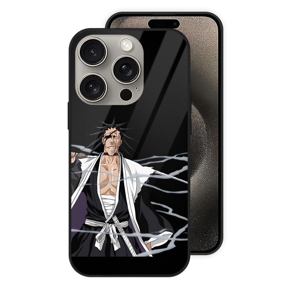 （画像用） ブリーチ ざらき けんぱち BLEACH Zaraki Kenpachi 【iPhone15Pro対応】スマホケース 耐衝撃＆黄変防止 背面ガラス