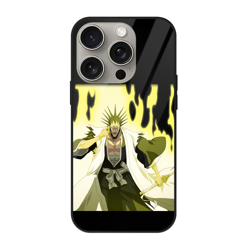 （画像用） ブリーチ ざらき けんぱち BLEACH Zaraki Kenpachi 【iPhone15Pro対応】スマホケース 耐衝撃＆黄変防止 背面ガラス