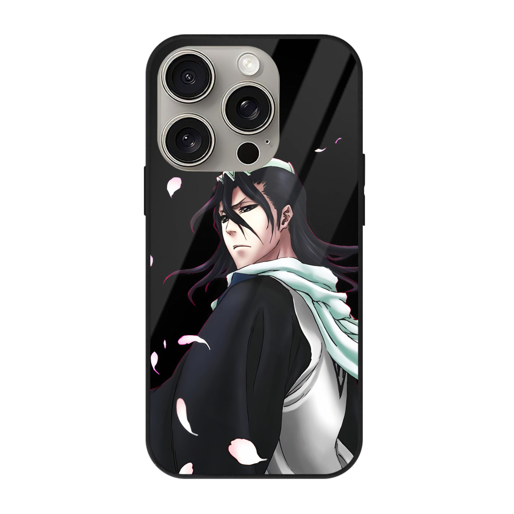 （画像用） ブリーチ くちき びゃくや BLEACH Kuchiki Byakuya 【iPhone15Pro対応】スマホケース 耐衝撃＆黄変防止 背面ガラス