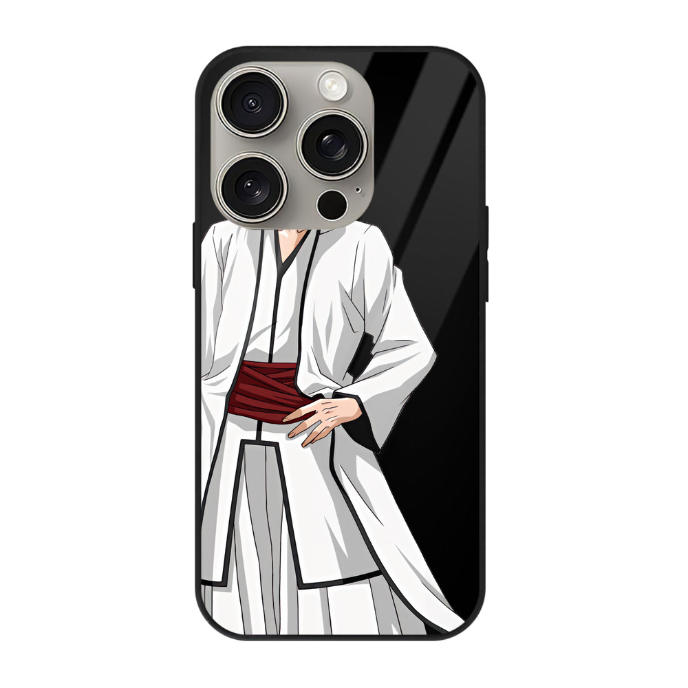 （画像用） ブリーチ 藍染 惣右介（あいぜん そうすけ） BLEACH Aizen Sousuke 【iPhone15Pro対応】スマホケース 耐衝撃＆黄変防止 背面ガラス