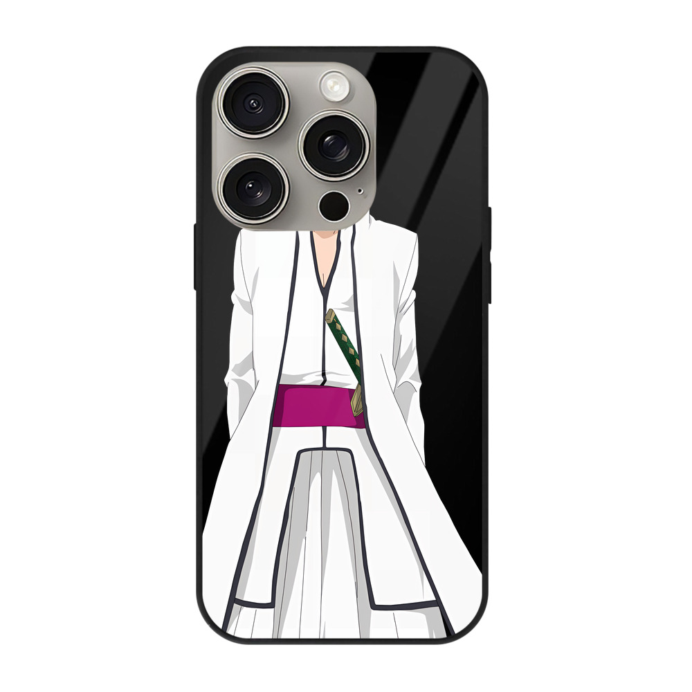 （画像用） ブリーチ 藍染 惣右介（あいぜん そうすけ） BLEACH Aizen Sousuke 【iPhone15Pro対応】スマホケース 耐衝撃＆黄変防止 背面ガラス