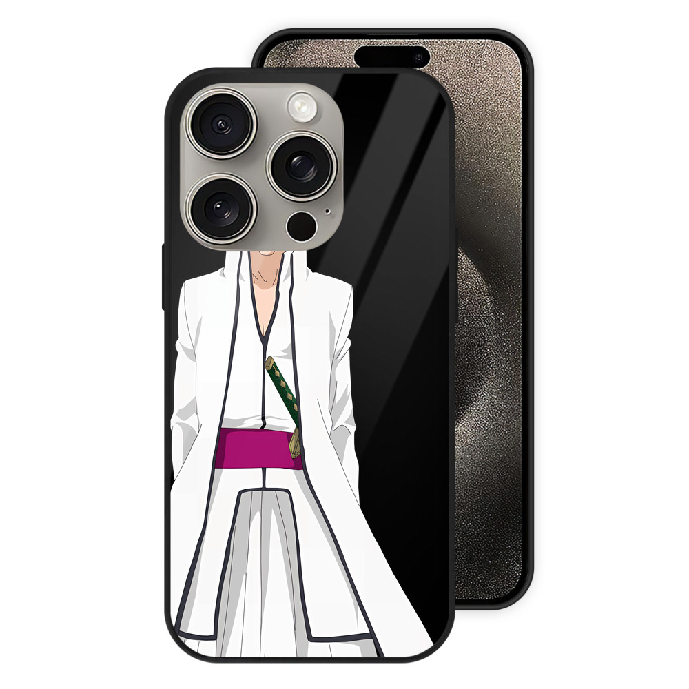 （画像用） ブリーチ 藍染 惣右介（あいぜん そうすけ） BLEACH Aizen Sousuke 【iPhone15Pro対応】スマホケース 耐衝撃＆黄変防止 背面ガラス