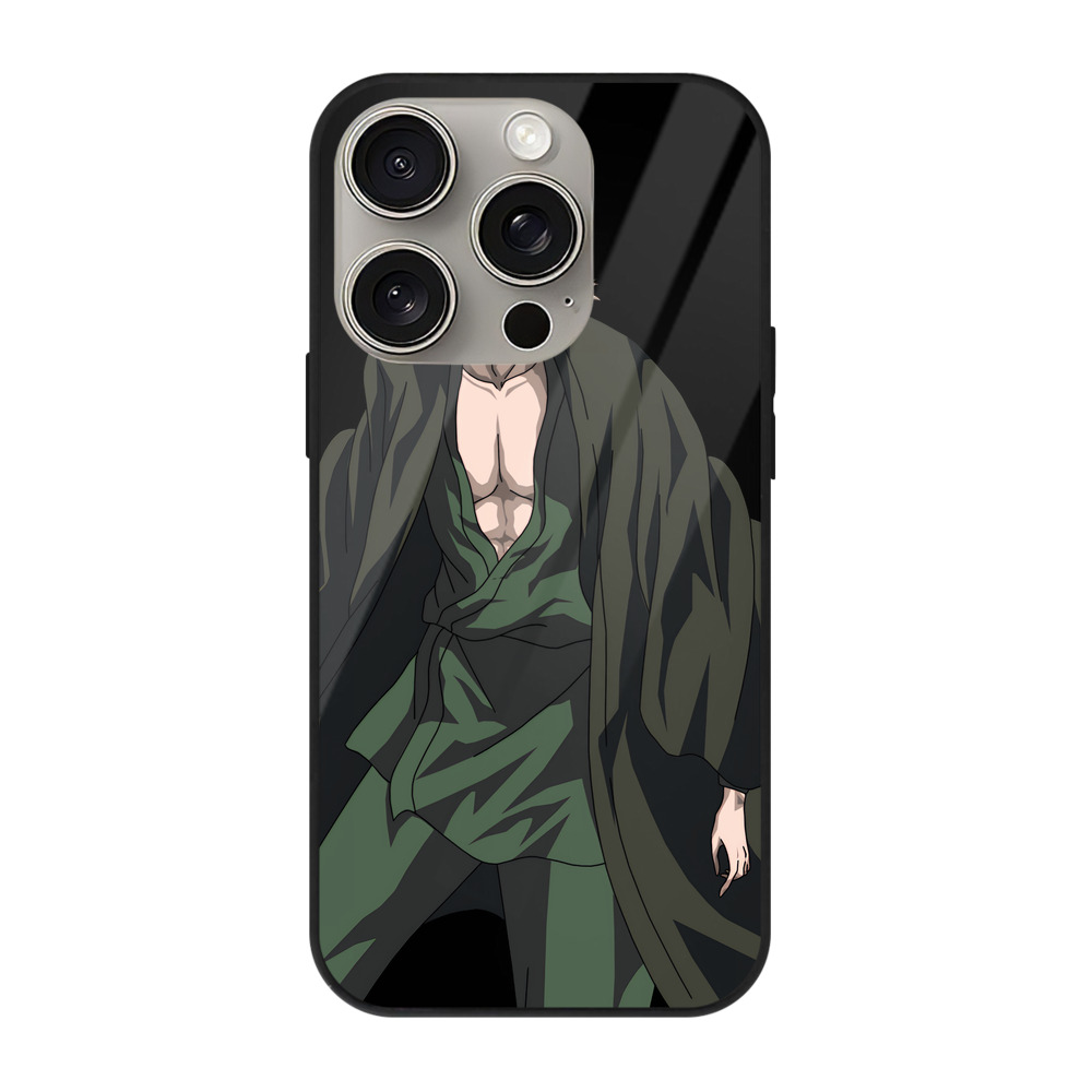 （画像用） "ブリーチ 浦原 喜助（うらはら きすけ） BLEACH Urahara Kisuke " 【iPhone15Pro対応】スマホケース 耐衝撃＆黄変防止 背面ガラス