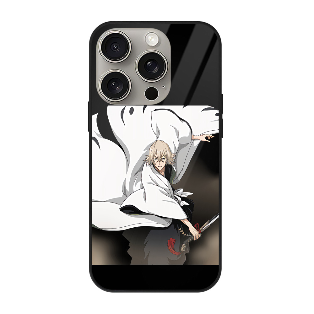 （画像用） "ブリーチ 浦原 喜助（うらはら きすけ） BLEACH Urahara Kisuke " 【iPhone15Pro対応】スマホケース 耐衝撃＆黄変防止 背面ガラス