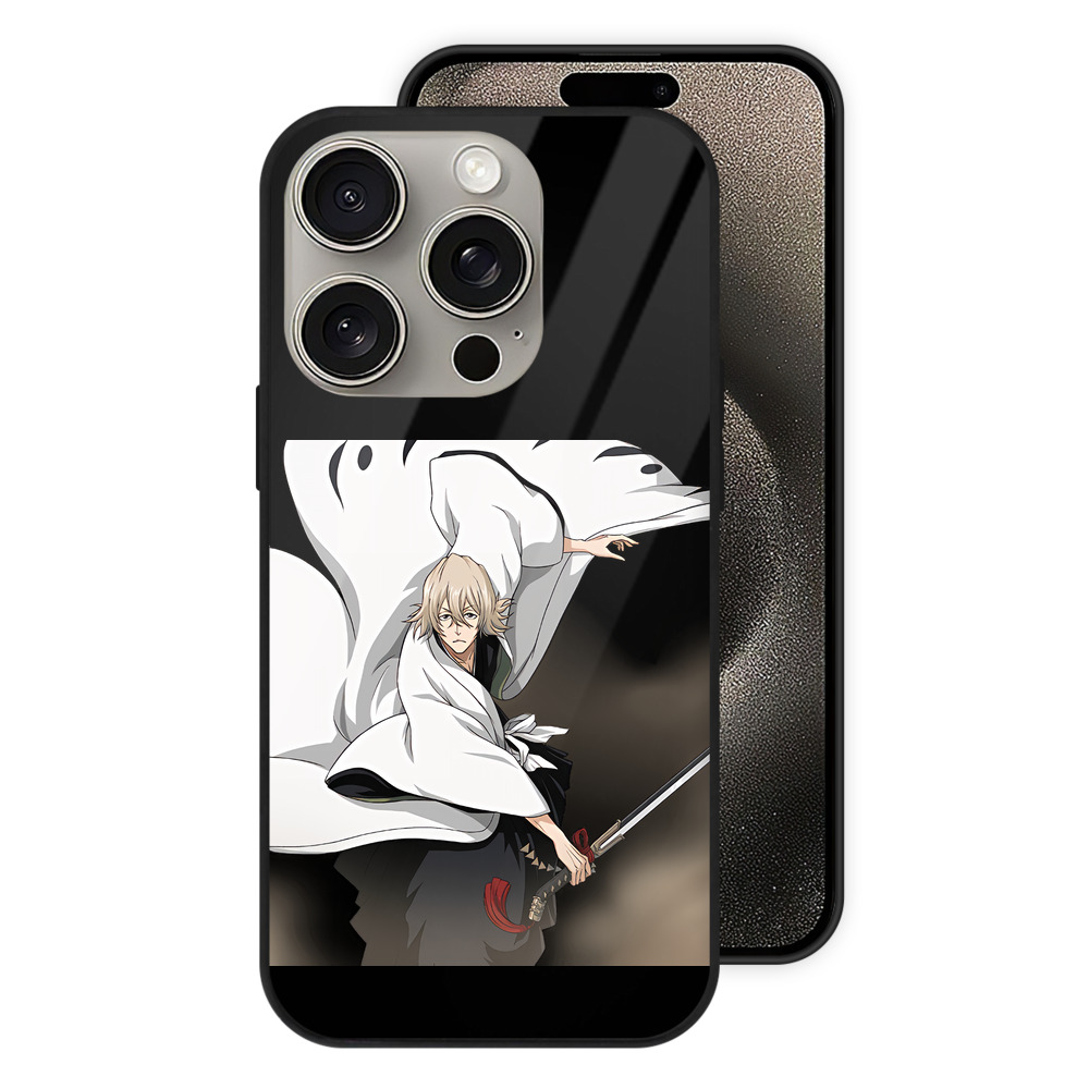（画像用） "ブリーチ 浦原 喜助（うらはら きすけ） BLEACH Urahara Kisuke " 【iPhone15Pro対応】スマホケース 耐衝撃＆黄変防止 背面ガラス