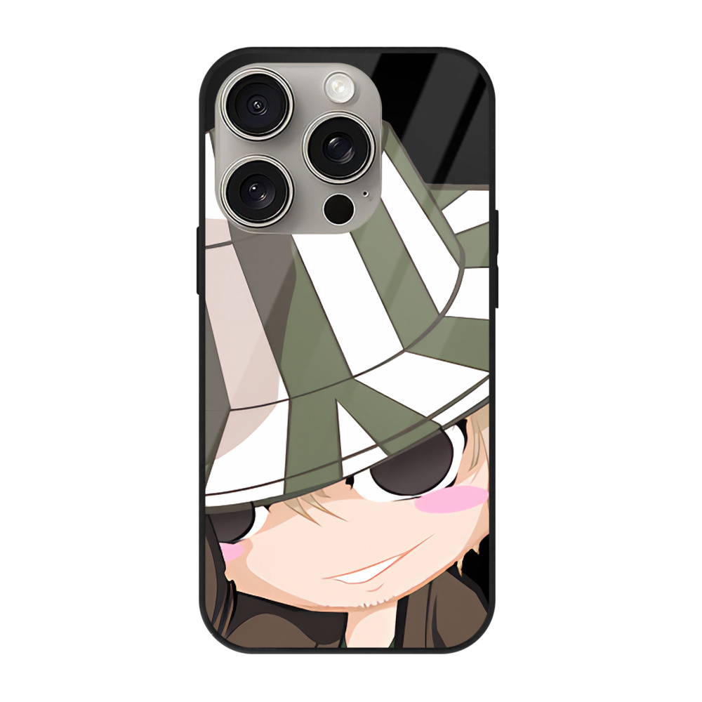 （画像用） "ブリーチ 浦原 喜助（うらはら きすけ） BLEACH Urahara Kisuke " 【iPhone15Pro対応】スマホケース 耐衝撃＆黄変防止 背面ガラス