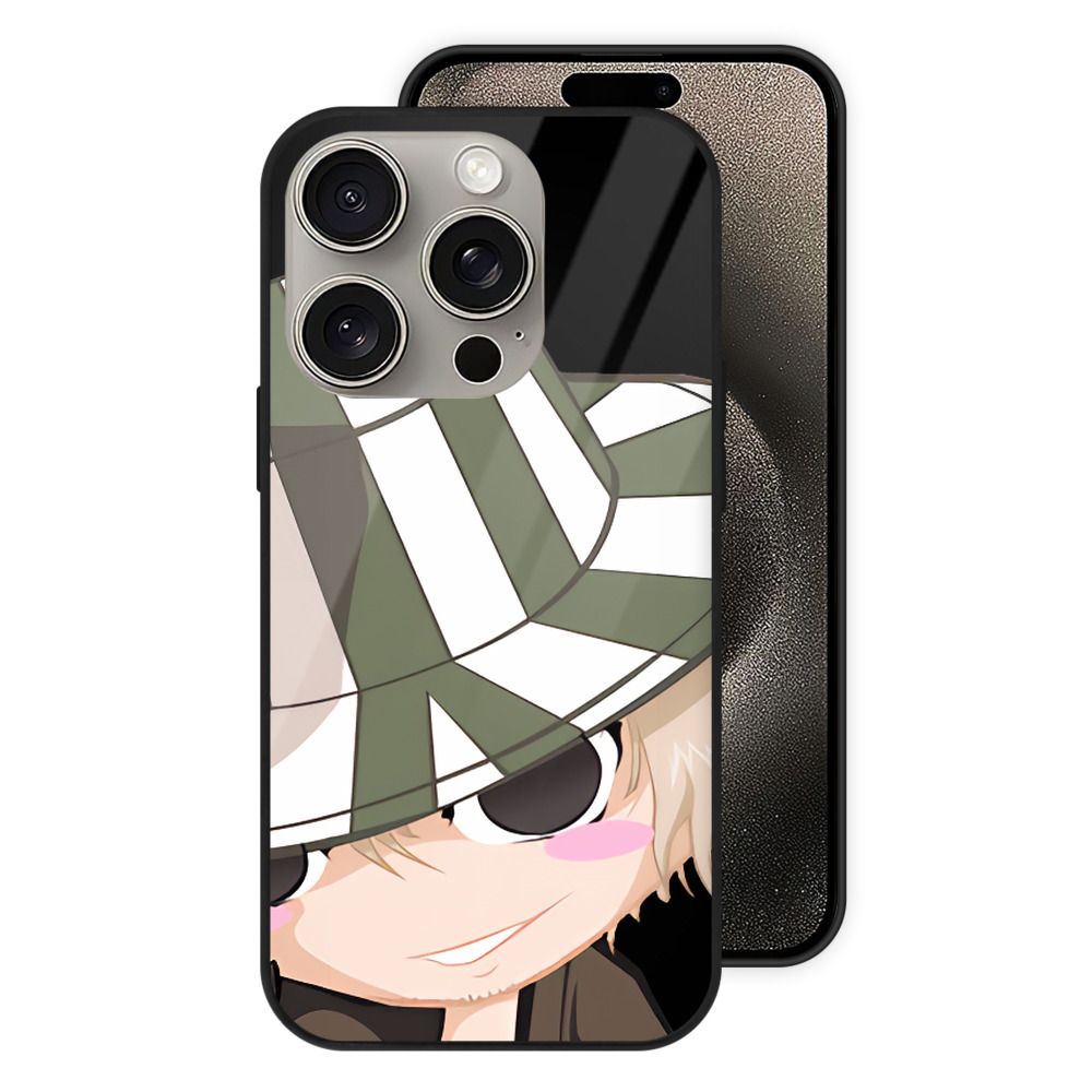 （画像用） "ブリーチ 浦原 喜助（うらはら きすけ） BLEACH Urahara Kisuke " 【iPhone15Pro対応】スマホケース 耐衝撃＆黄変防止 背面ガラス
