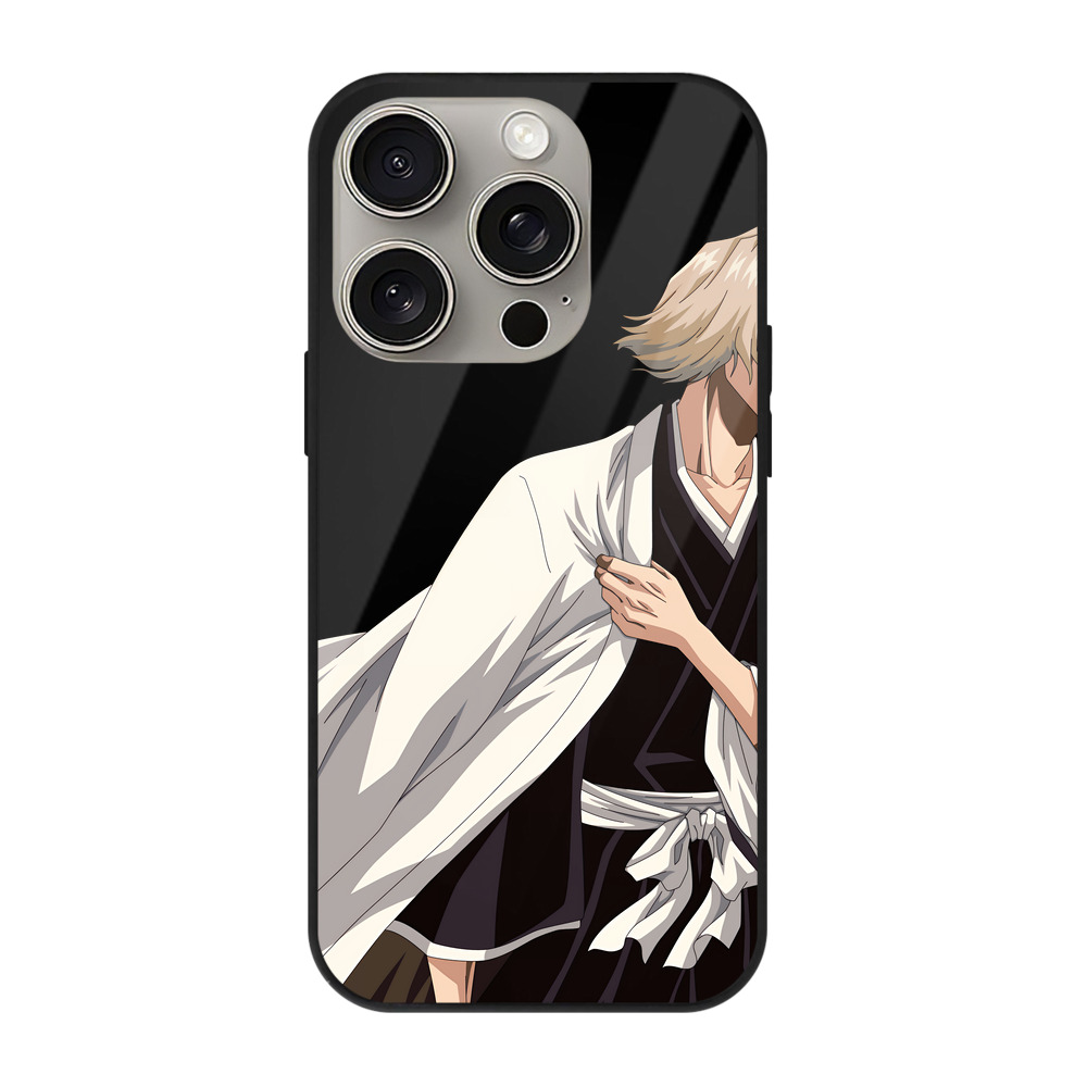 （画像用） "ブリーチ 浦原 喜助（うらはら きすけ） BLEACH Urahara Kisuke " 【iPhone15Pro対応】スマホケース 耐衝撃＆黄変防止 背面ガラス