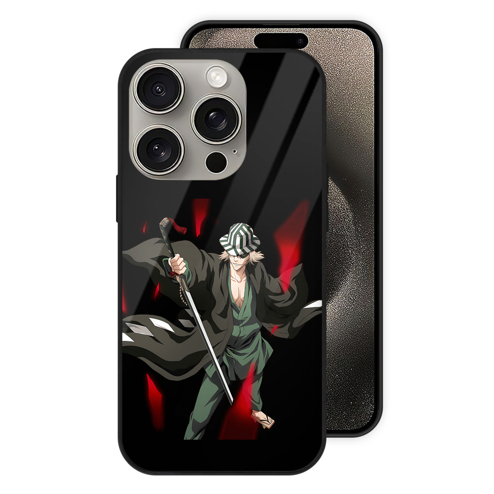 （画像用） "ブリーチ 浦原 喜助（うらはら きすけ） BLEACH Urahara Kisuke " 【iPhone15Pro対応】スマホケース 耐衝撃＆黄変防止 背面ガラス
