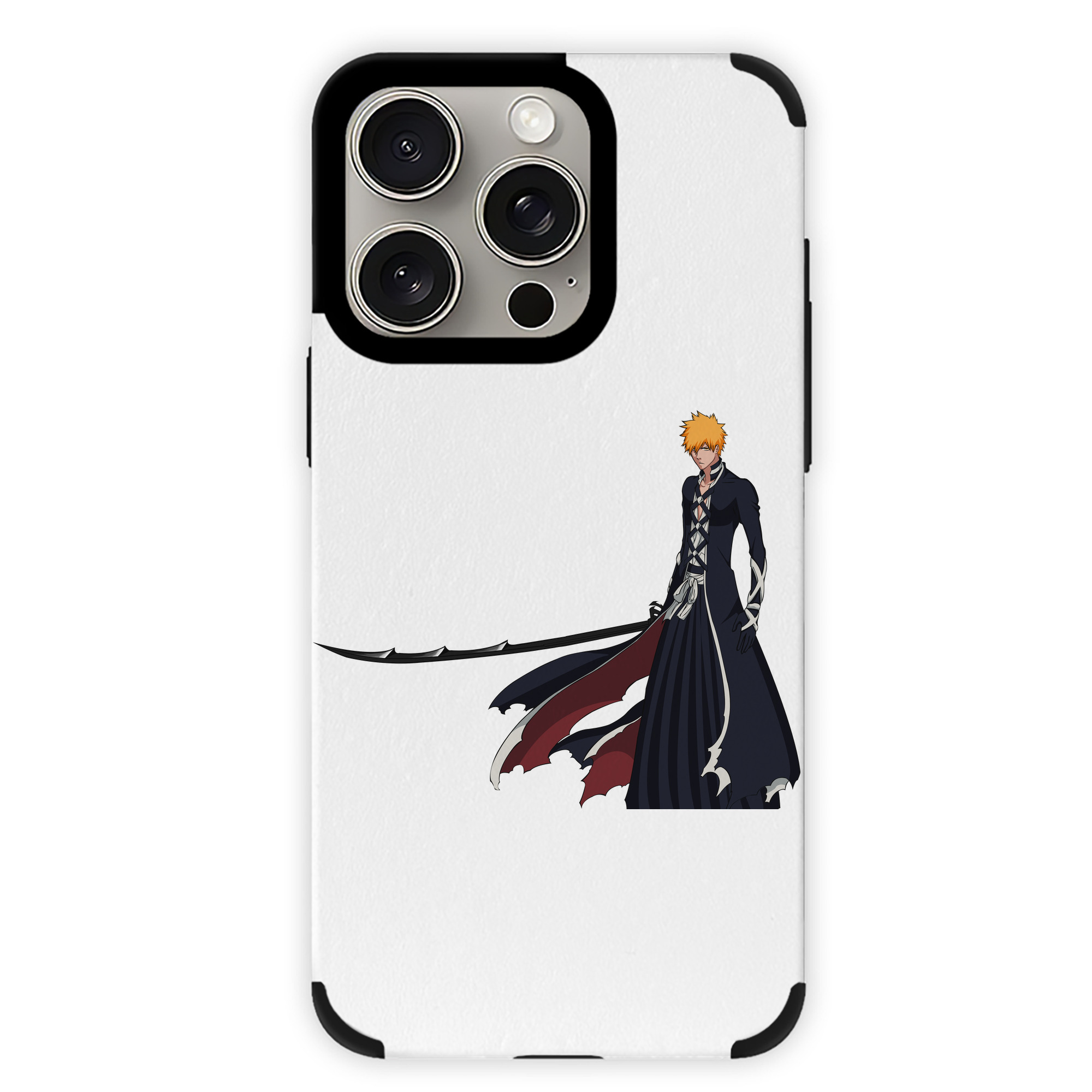 ブリーチ 黒崎一護（くろさき いちご）BLEACH Kurosaki Ichigo 【iPhone15ProMax対応】 PUレザー スマホケース 耐衝撃＆黄変防止