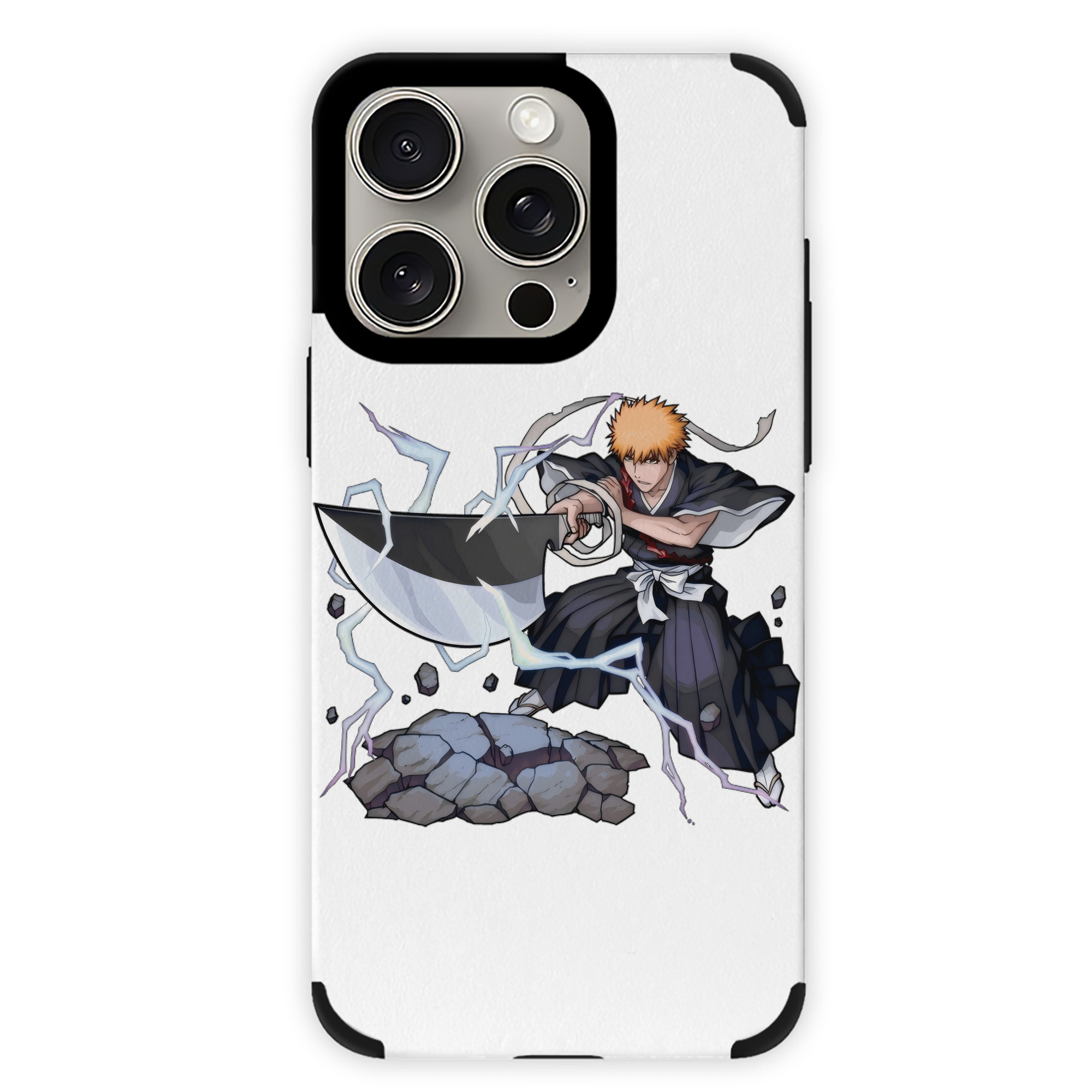 ブリーチ 黒崎一護（くろさき いちご）BLEACH Kurosaki Ichigo 【iPhone15ProMax対応】 PUレザー スマホケース 耐衝撃＆黄変防止