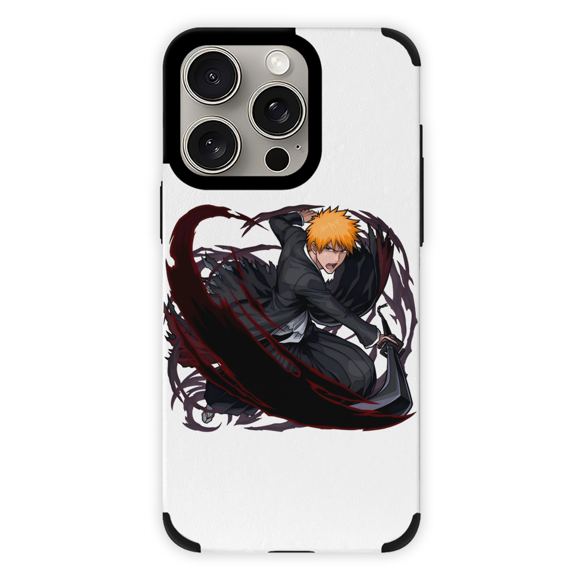 ブリーチ 黒崎一護（くろさき いちご）BLEACH Kurosaki Ichigo 【iPhone15ProMax対応】 PUレザー スマホケース 耐衝撃＆黄変防止