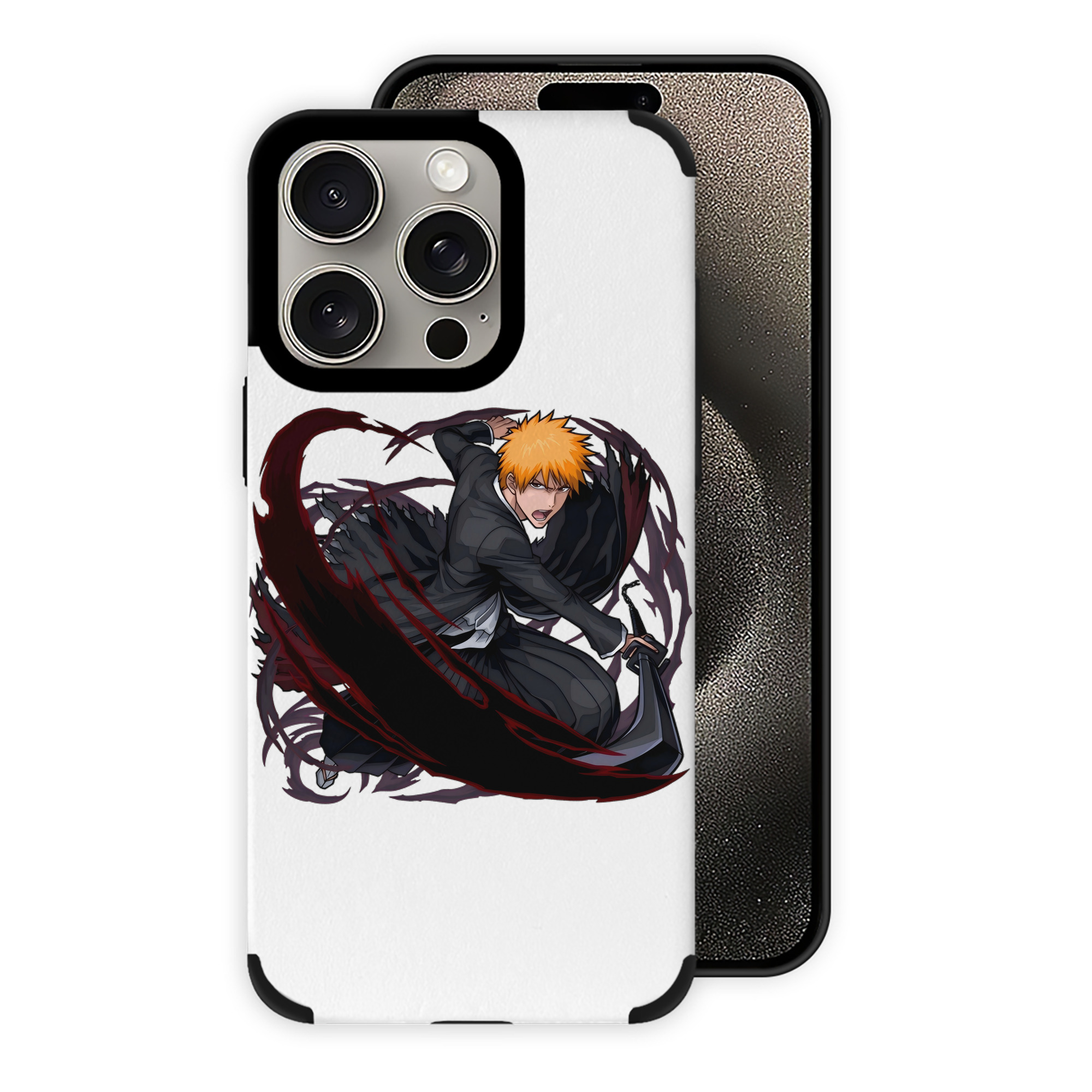 ブリーチ 黒崎一護（くろさき いちご）BLEACH Kurosaki Ichigo 【iPhone15ProMax対応】 PUレザー スマホケース 耐衝撃＆黄変防止