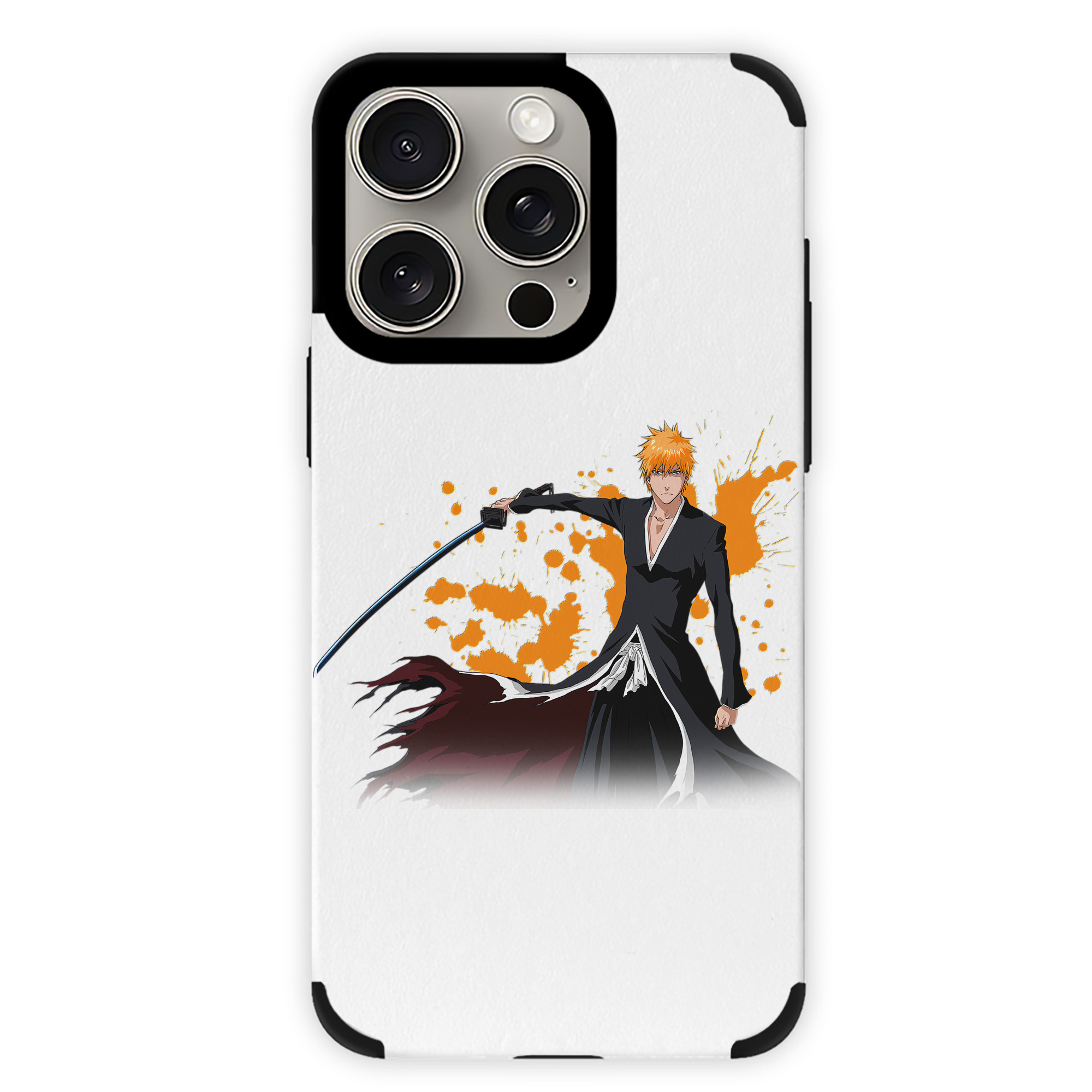 ブリーチ 黒崎一護（くろさき いちご）BLEACH Kurosaki Ichigo 【iPhone15ProMax対応】 PUレザー スマホケース 耐衝撃＆黄変防止