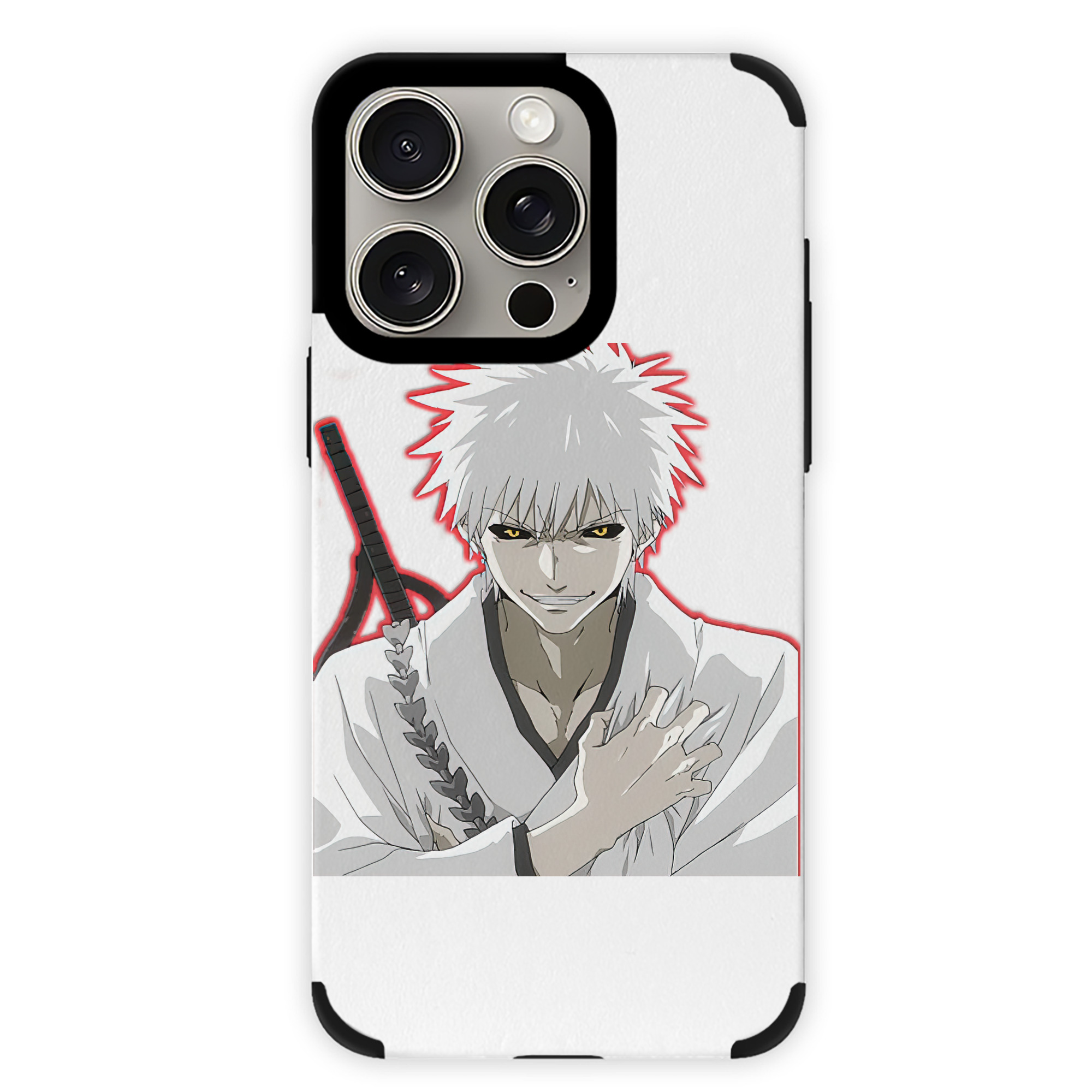 ブリーチ 黒崎一護（くろさき いちご）BLEACH Kurosaki Ichigo 【iPhone15ProMax対応】 PUレザー スマホケース 耐衝撃＆黄変防止