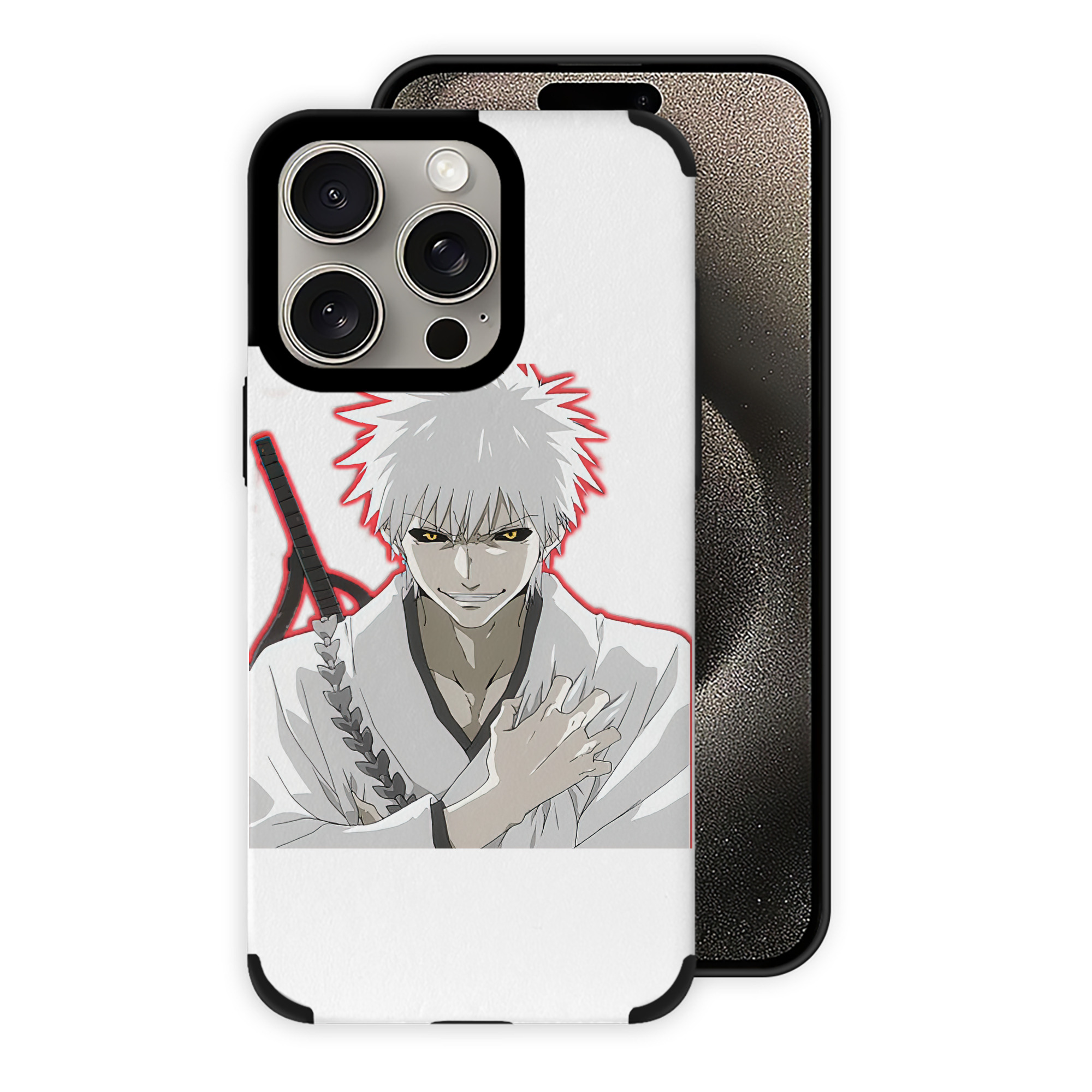 ブリーチ 黒崎一護（くろさき いちご）BLEACH Kurosaki Ichigo 【iPhone15ProMax対応】 PUレザー スマホケース 耐衝撃＆黄変防止