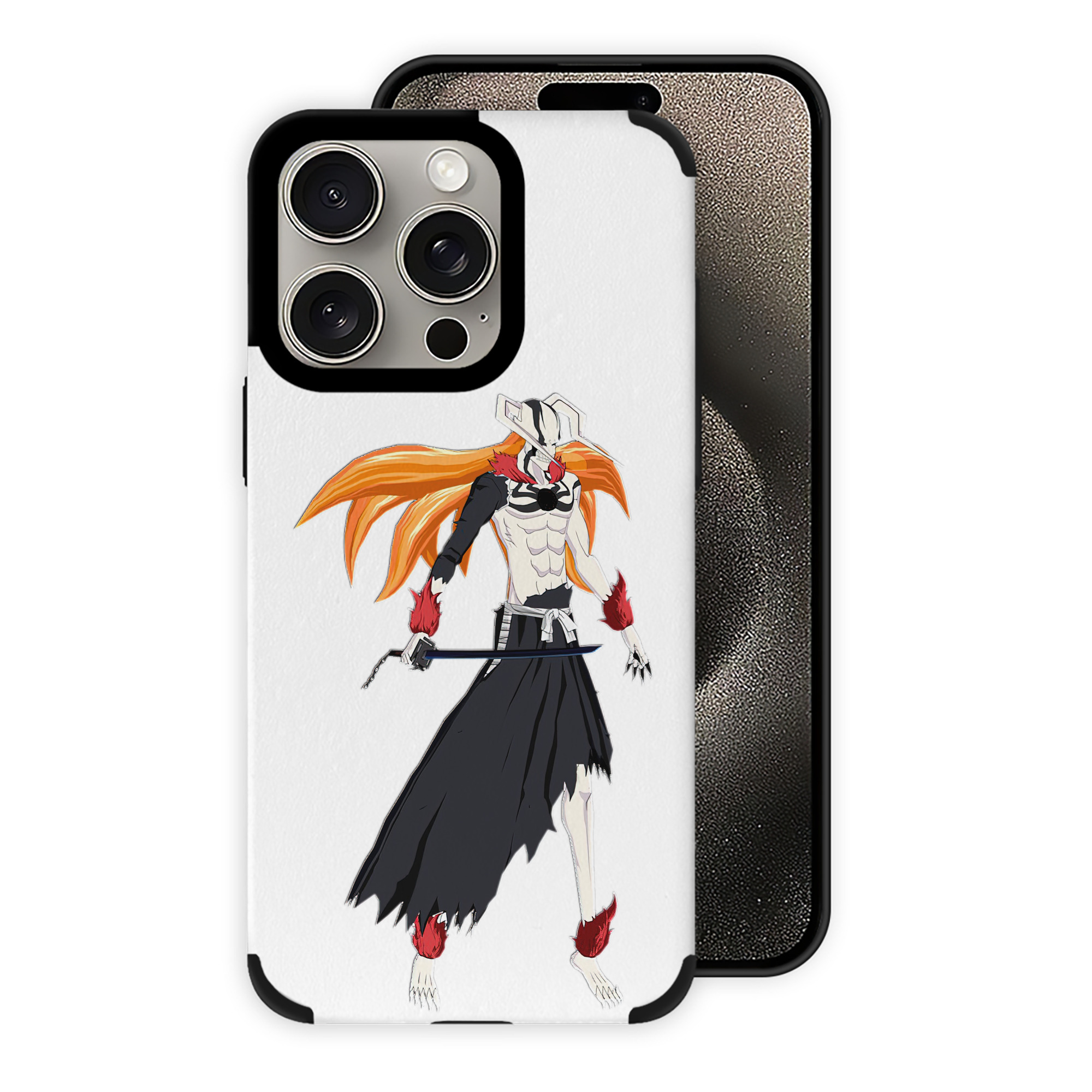 ブリーチ 黒崎一護（くろさき いちご）BLEACH Kurosaki Ichigo 【iPhone15ProMax対応】 PUレザー スマホケース 耐衝撃＆黄変防止