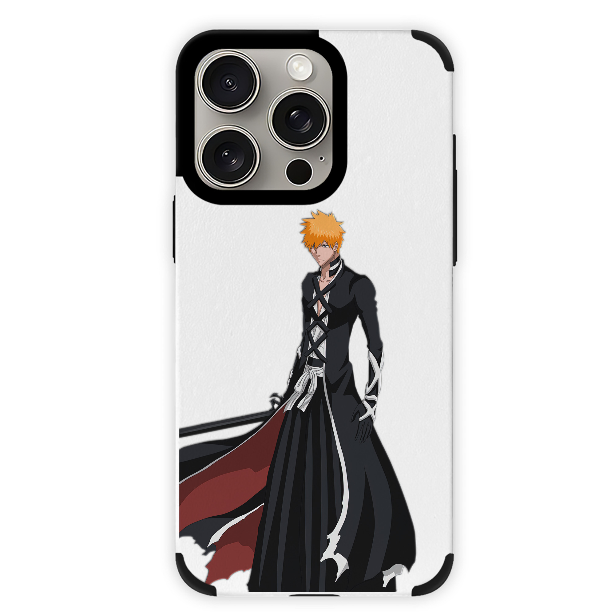 ブリーチ 黒崎一護（くろさき いちご）BLEACH Kurosaki Ichigo 【iPhone15ProMax対応】 PUレザー スマホケース 耐衝撃＆黄変防止