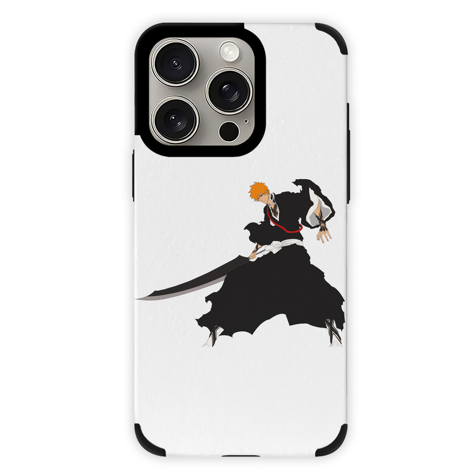 （画像用） ブリーチ 黒崎一護（くろさき いちご）BLEACH Kurosaki Ichigo 【iPhone15ProMax対応】 PUレザー スマホケース 耐衝撃＆黄変防止