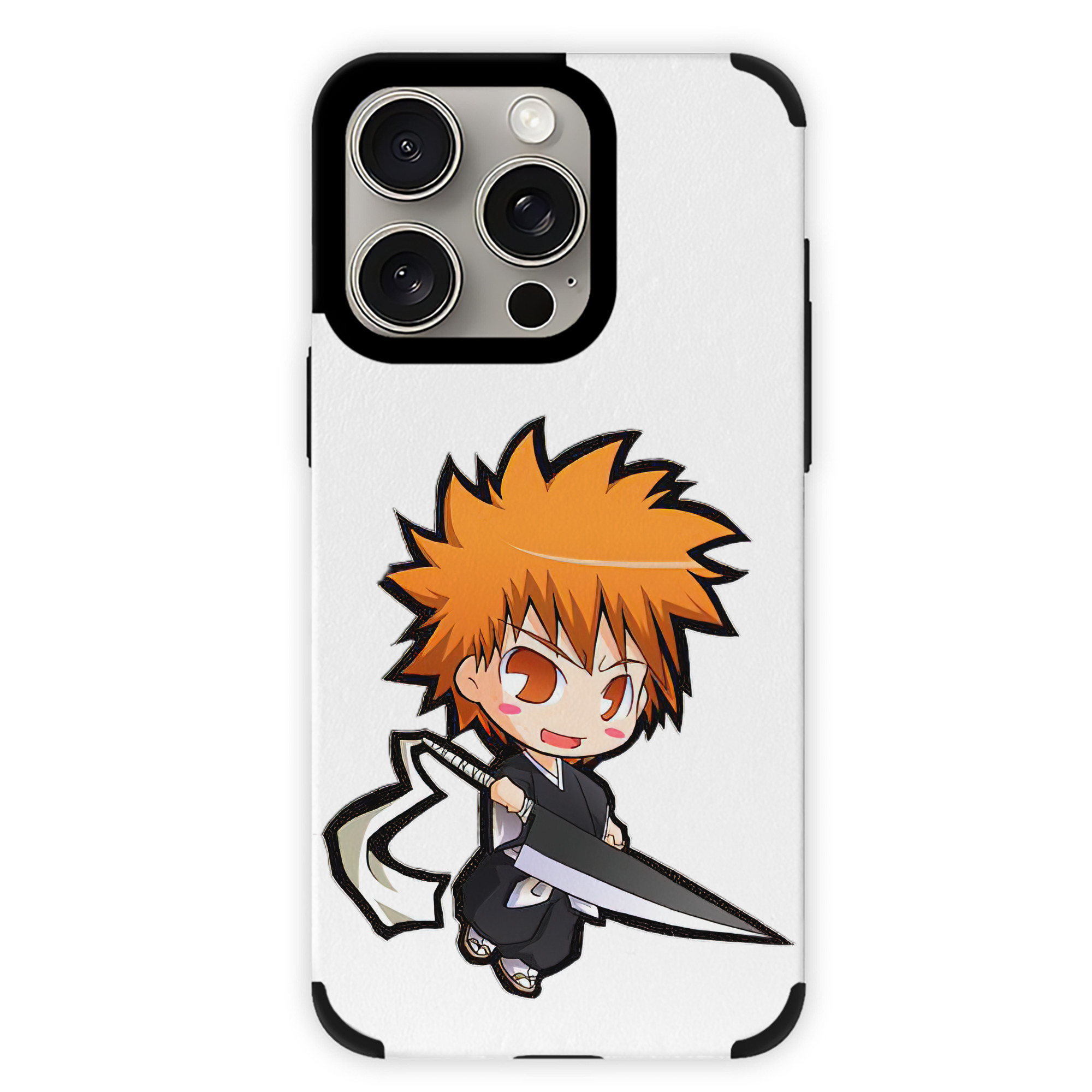ブリーチ 黒崎一護（くろさき いちご）BLEACH Kurosaki Ichigo 【iPhone15ProMax対応】 PUレザー スマホケース 耐衝撃＆黄変防止