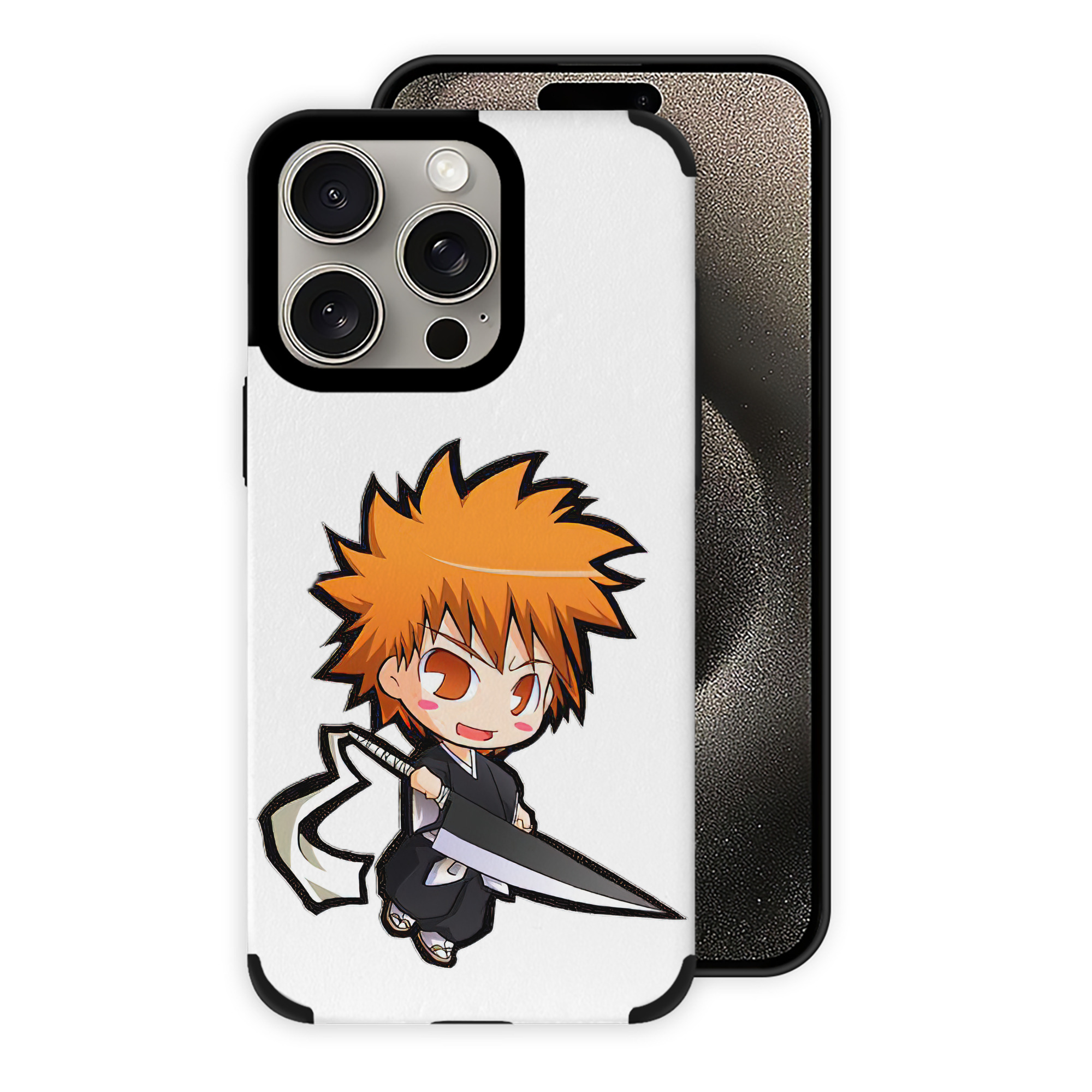 ブリーチ 黒崎一護（くろさき いちご）BLEACH Kurosaki Ichigo 【iPhone15ProMax対応】 PUレザー スマホケース 耐衝撃＆黄変防止