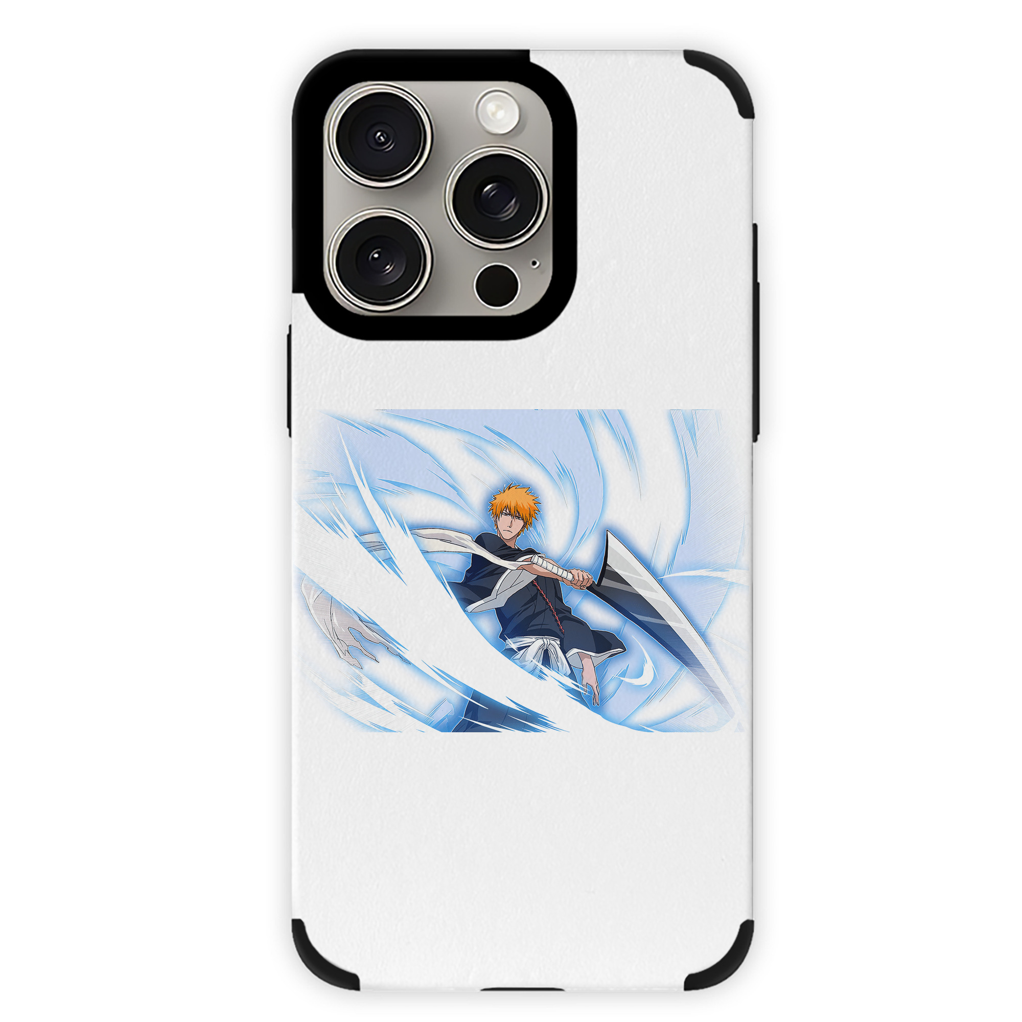 ブリーチ 黒崎一護（くろさき いちご）BLEACH Kurosaki Ichigo 【iPhone15ProMax対応】 PUレザー スマホケース 耐衝撃＆黄変防止