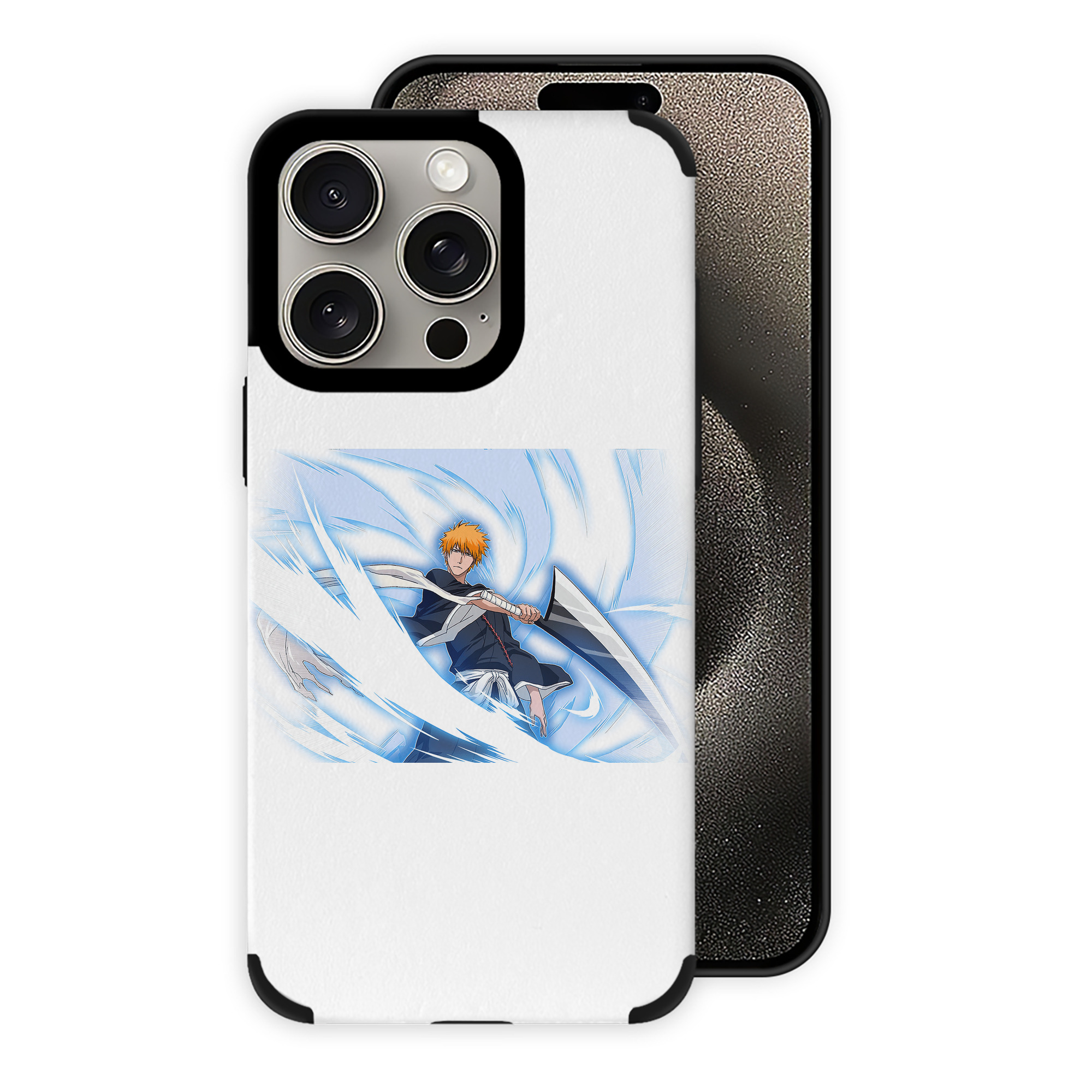 ブリーチ 黒崎一護（くろさき いちご）BLEACH Kurosaki Ichigo 【iPhone15ProMax対応】 PUレザー スマホケース 耐衝撃＆黄変防止