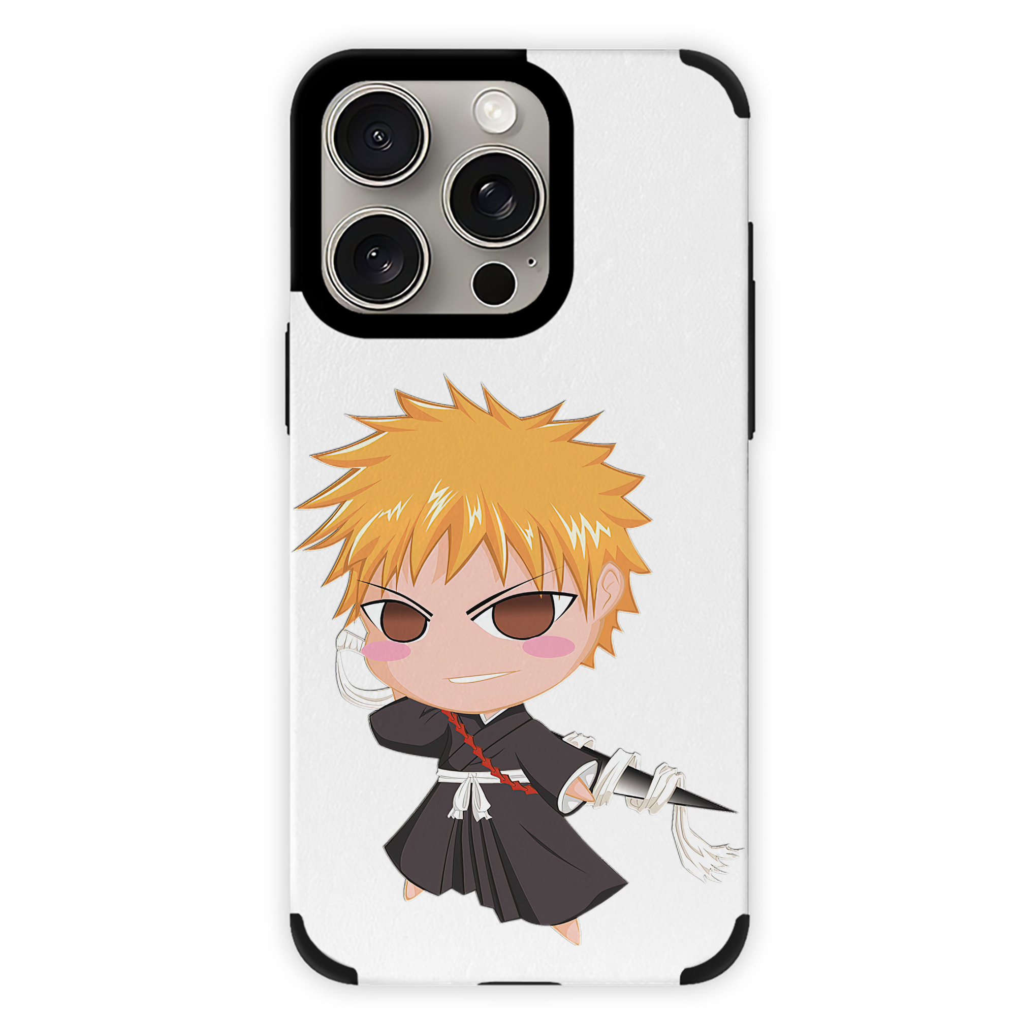 ブリーチ 黒崎一護（くろさき いちご）BLEACH Kurosaki Ichigo 【iPhone15ProMax対応】 PUレザー スマホケース 耐衝撃＆黄変防止