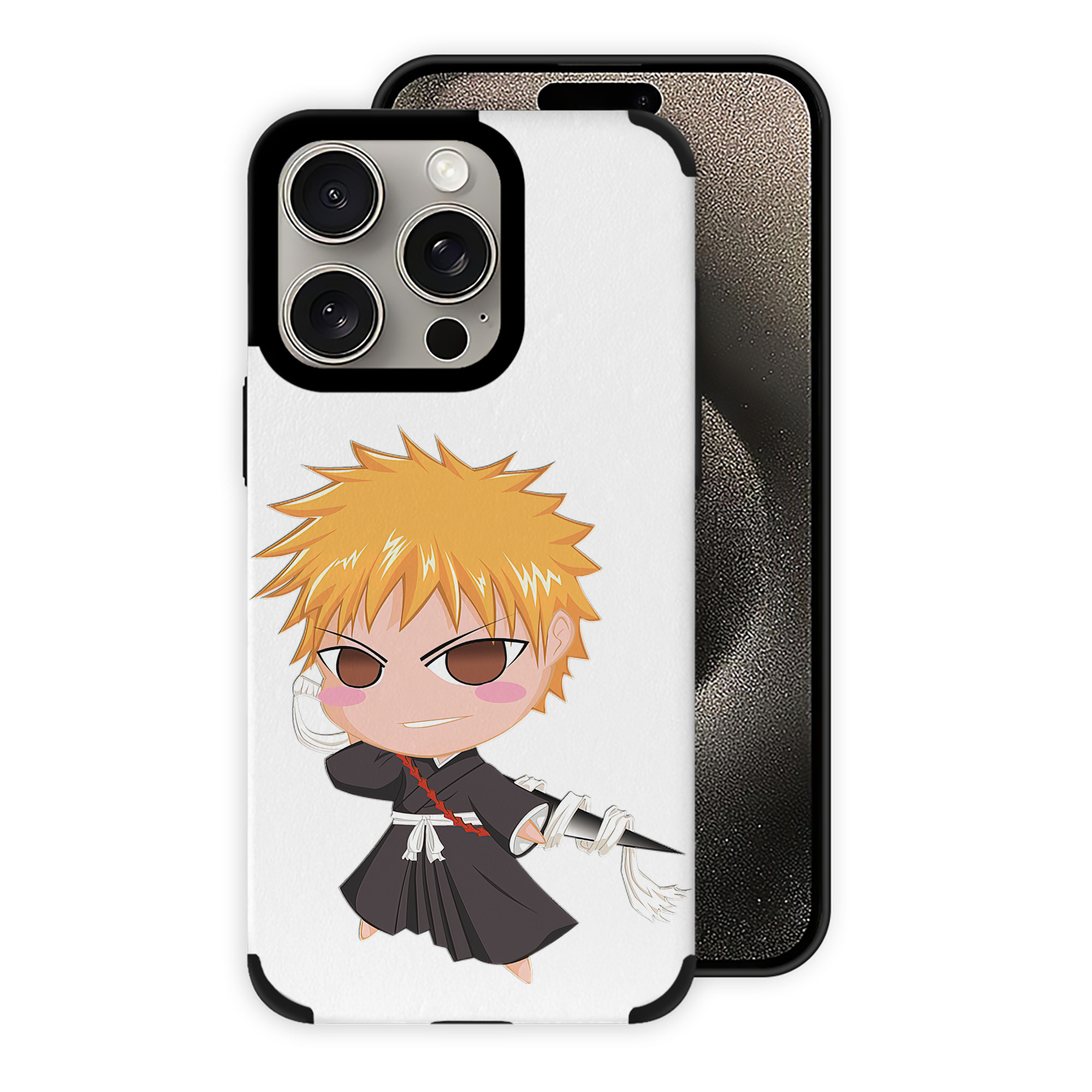 ブリーチ 黒崎一護（くろさき いちご）BLEACH Kurosaki Ichigo 【iPhone15ProMax対応】 PUレザー スマホケース 耐衝撃＆黄変防止