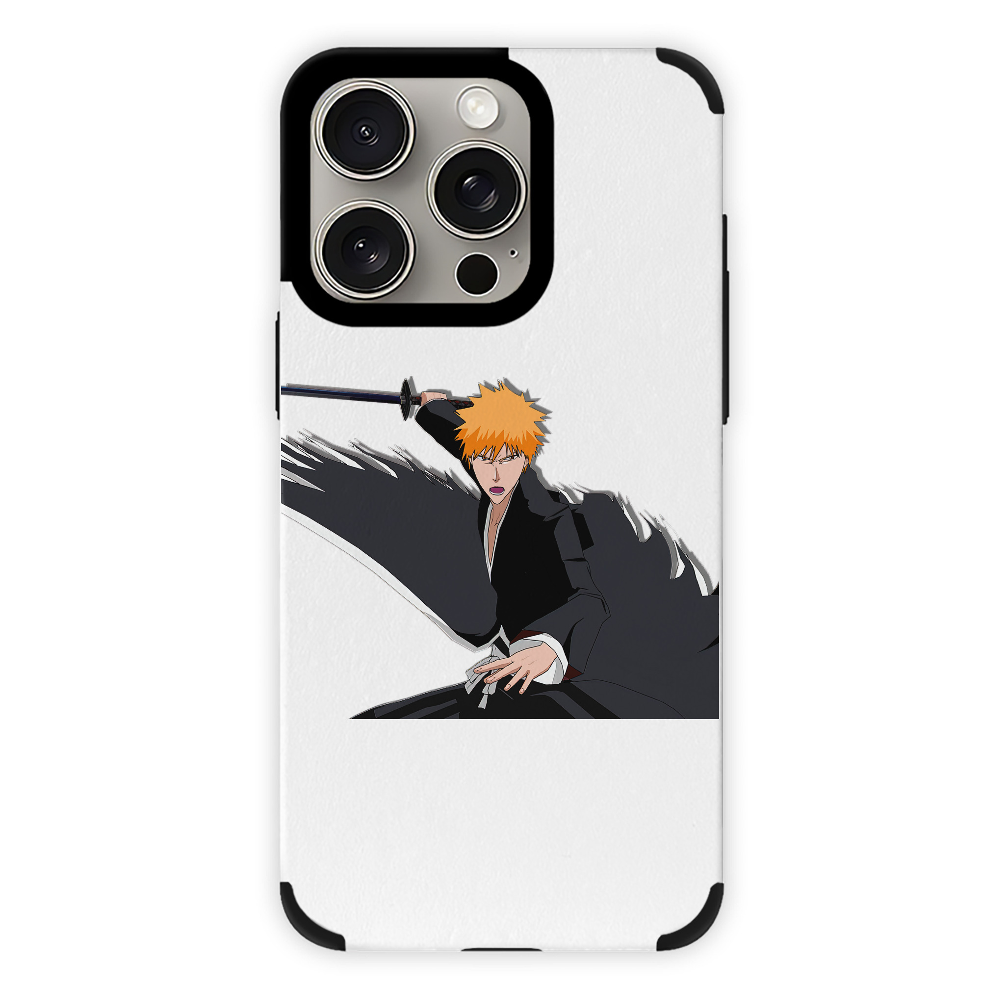 ブリーチ 黒崎一護（くろさき いちご）BLEACH Kurosaki Ichigo 【iPhone15ProMax対応】 PUレザー スマホケース 耐衝撃＆黄変防止
