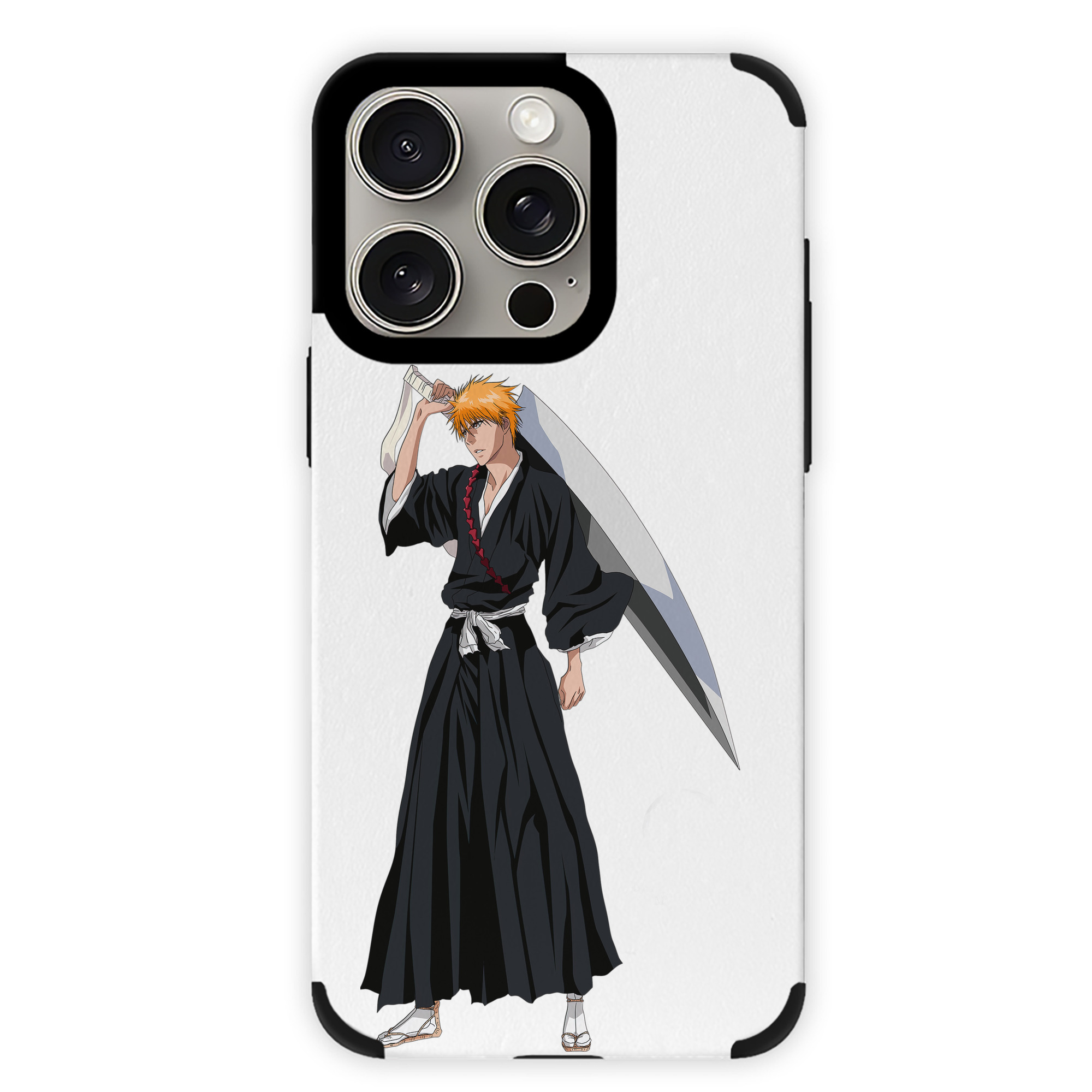 ブリーチ 黒崎一護（くろさき いちご）BLEACH Kurosaki Ichigo 【iPhone15ProMax対応】 PUレザー スマホケース 耐衝撃＆黄変防止