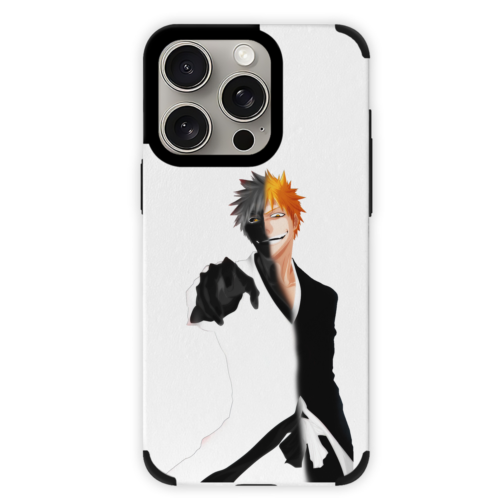 ブリーチ 黒崎一護（くろさき いちご）BLEACH Kurosaki Ichigo 【iPhone15ProMax対応】 PUレザー スマホケース 耐衝撃＆黄変防止