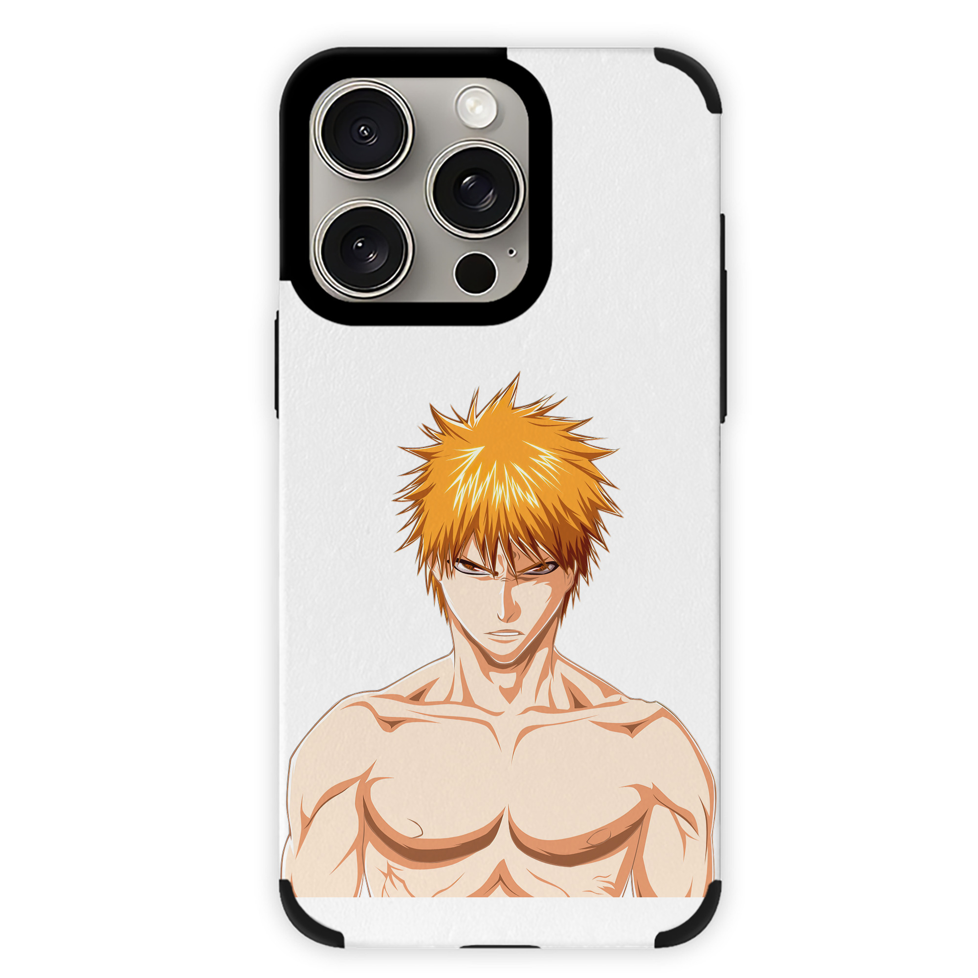 ブリーチ 黒崎一護（くろさき いちご）BLEACH Kurosaki Ichigo 【iPhone15ProMax対応】 PUレザー スマホケース 耐衝撃＆黄変防止