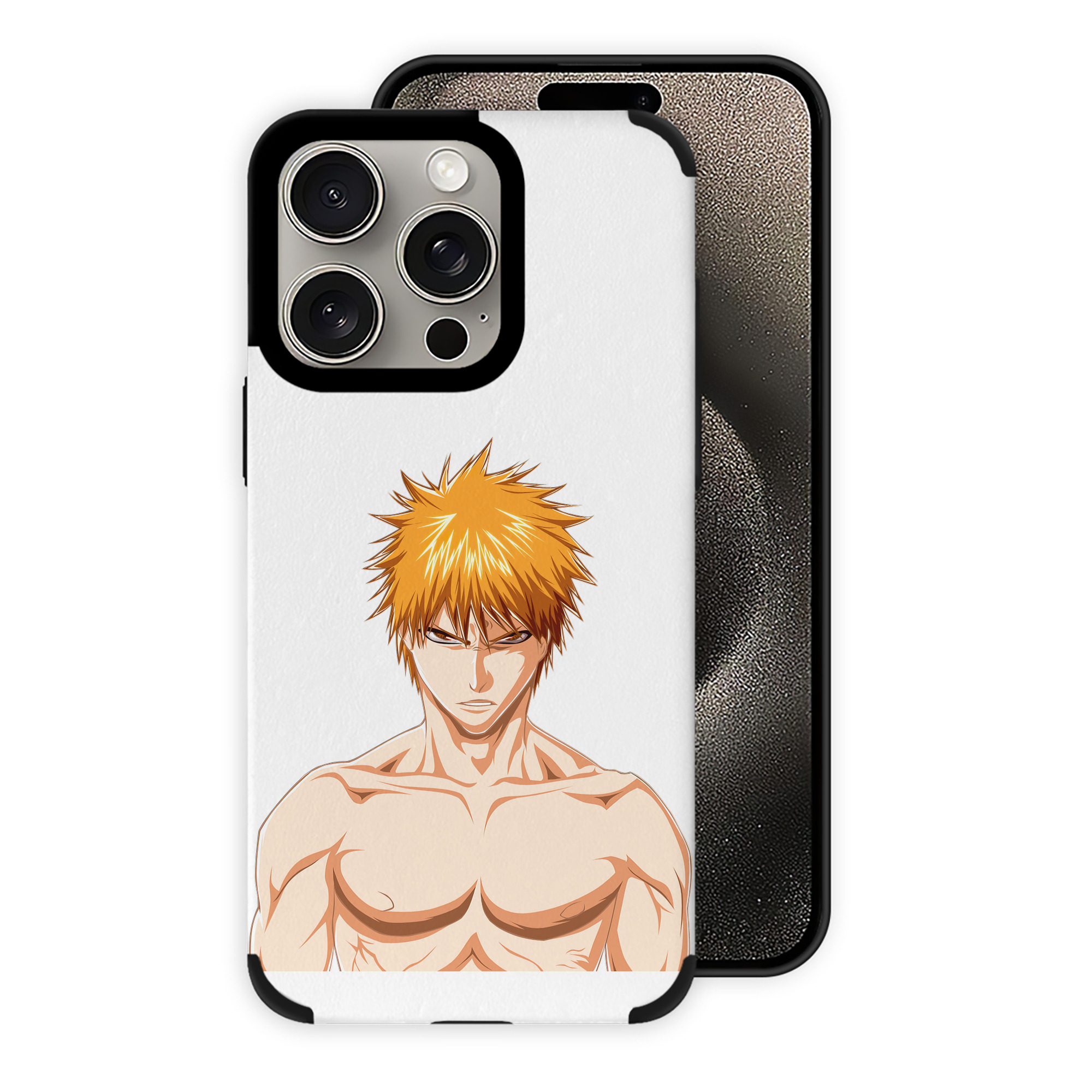 ブリーチ 黒崎一護（くろさき いちご）BLEACH Kurosaki Ichigo 【iPhone15ProMax対応】 PUレザー スマホケース 耐衝撃＆黄変防止