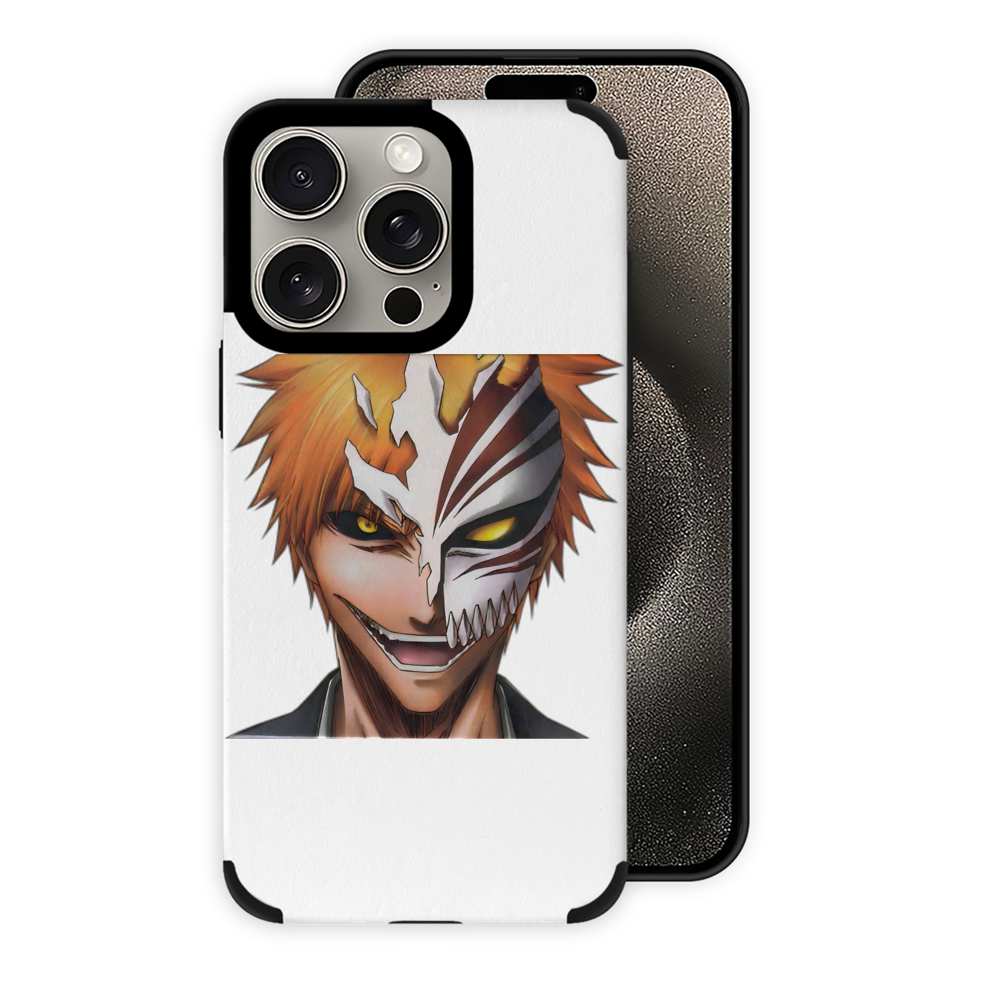 ブリーチ 黒崎一護（くろさき いちご）BLEACH Kurosaki Ichigo 【iPhone15ProMax対応】 PUレザー スマホケース 耐衝撃＆黄変防止