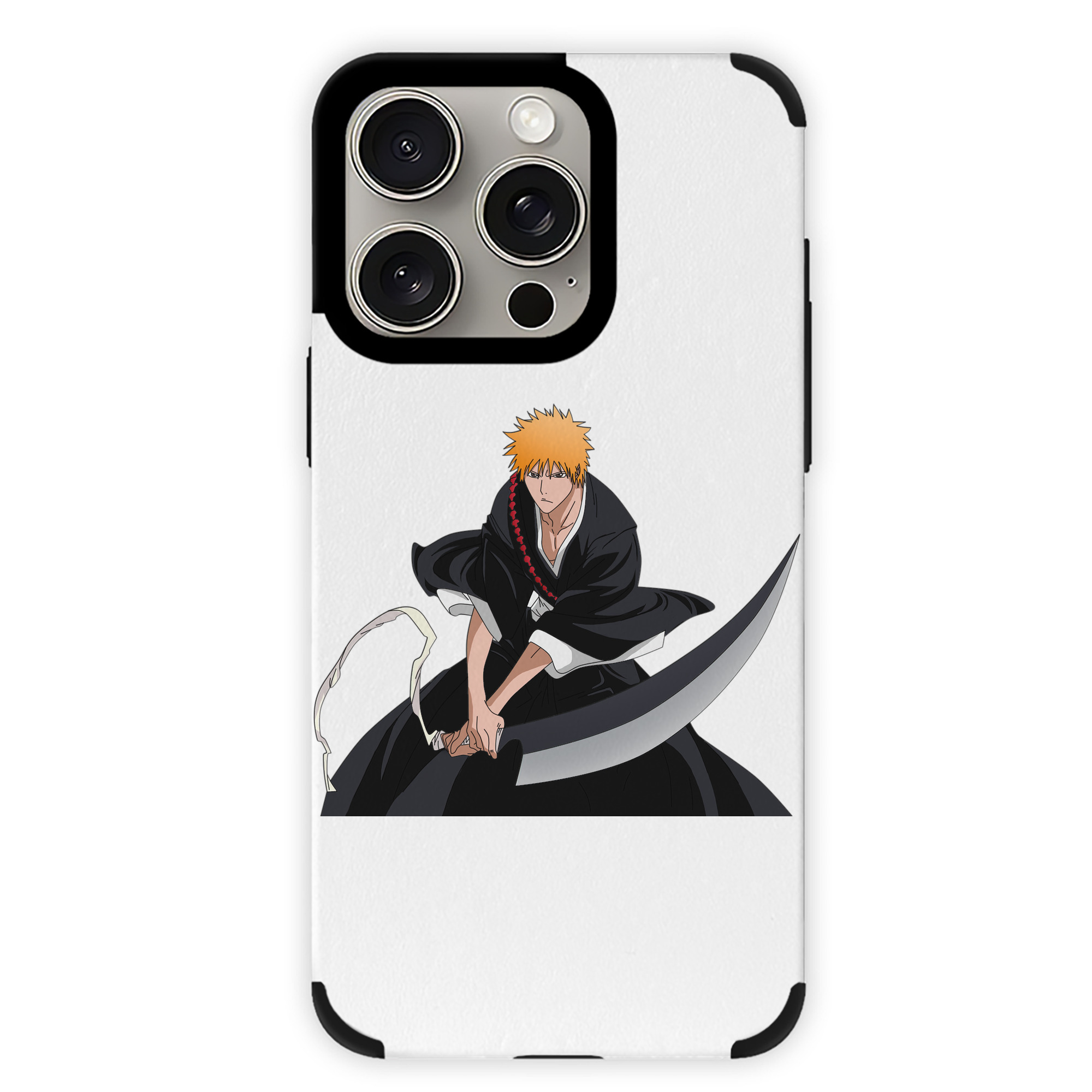 ブリーチ 黒崎一護（くろさき いちご）BLEACH Kurosaki Ichigo 【iPhone15ProMax対応】 PUレザー スマホケース 耐衝撃＆黄変防止