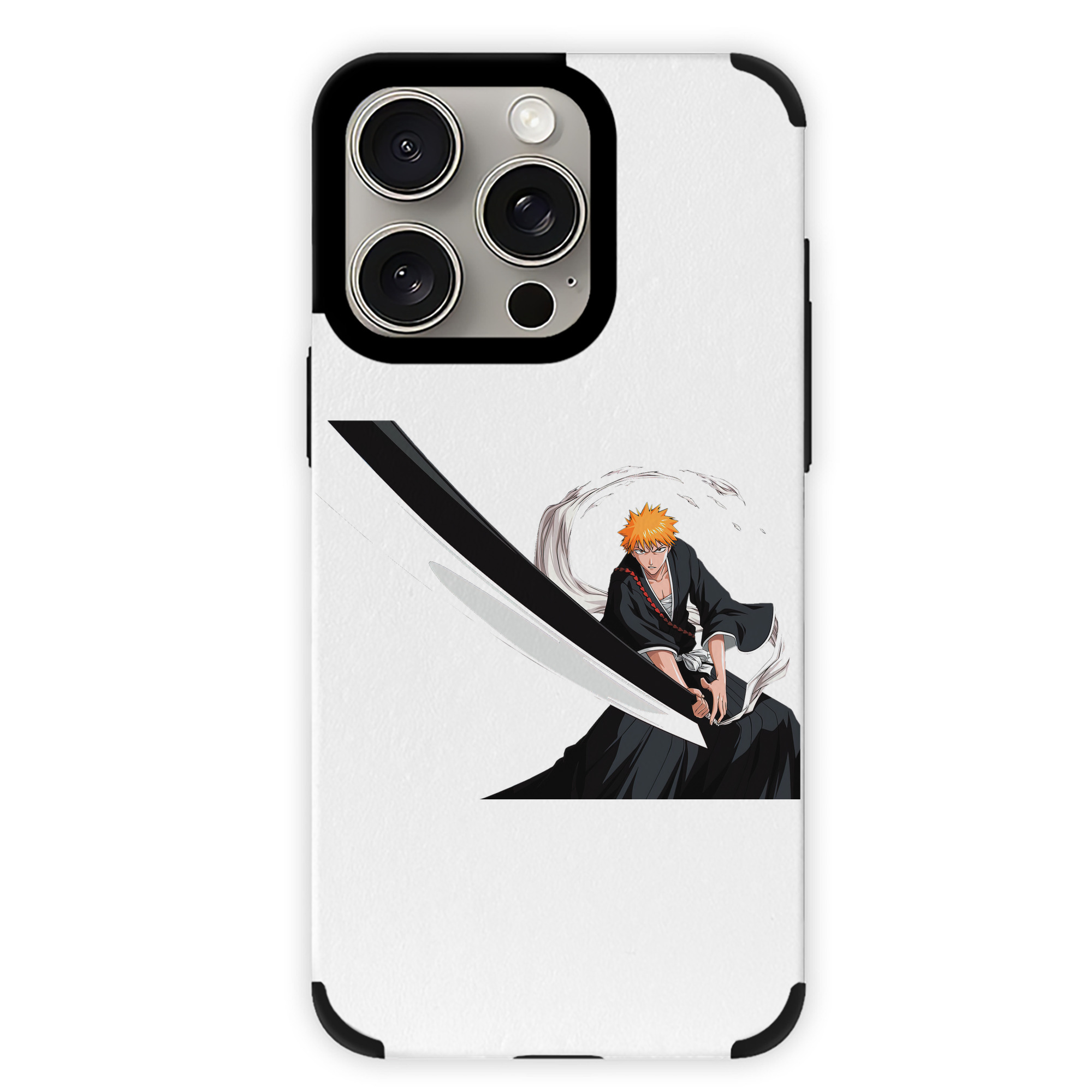 ブリーチ 黒崎一護（くろさき いちご）BLEACH Kurosaki Ichigo 【iPhone15ProMax対応】 PUレザー スマホケース 耐衝撃＆黄変防止