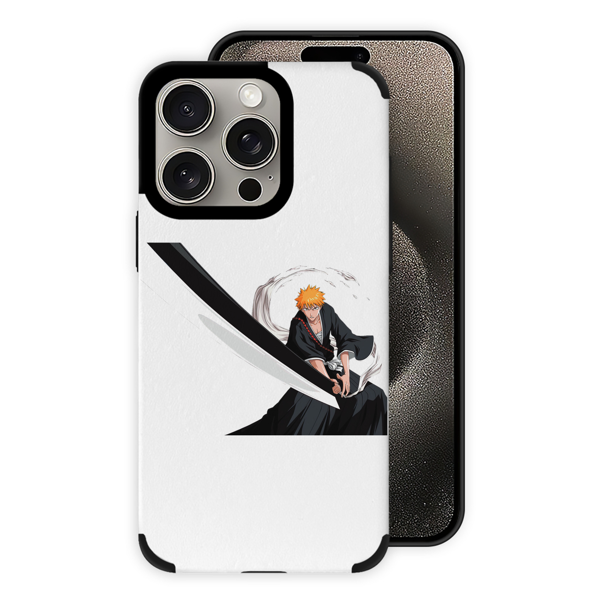 ブリーチ 黒崎一護（くろさき いちご）BLEACH Kurosaki Ichigo 【iPhone15ProMax対応】 PUレザー スマホケース 耐衝撃＆黄変防止