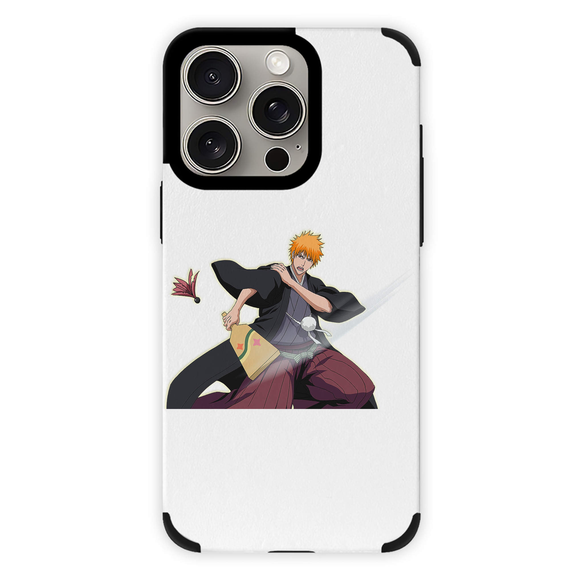 ブリーチ 黒崎一護（くろさき いちご）BLEACH Kurosaki Ichigo 【iPhone15ProMax対応】 PUレザー スマホケース 耐衝撃＆黄変防止