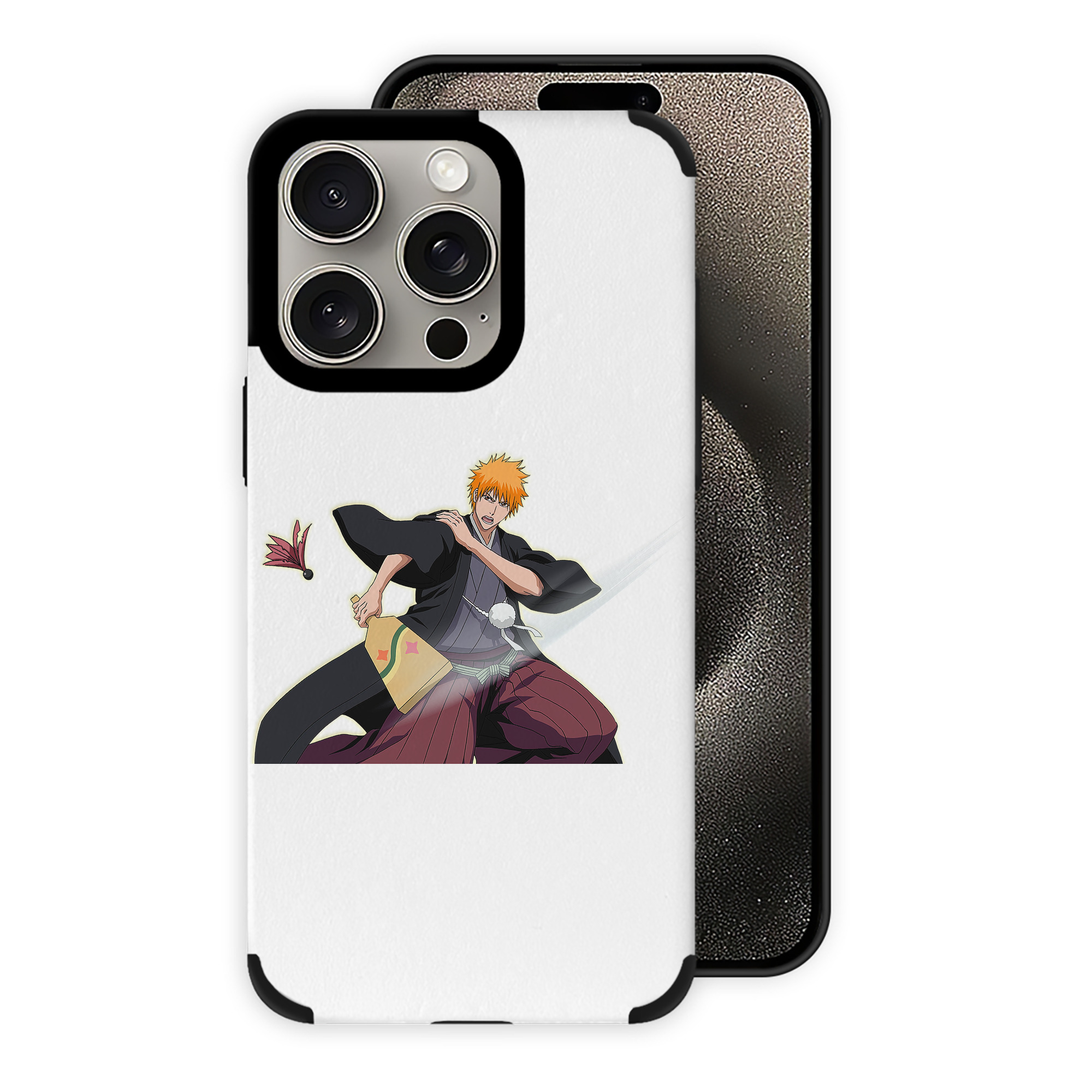 ブリーチ 黒崎一護（くろさき いちご）BLEACH Kurosaki Ichigo 【iPhone15ProMax対応】 PUレザー スマホケース 耐衝撃＆黄変防止