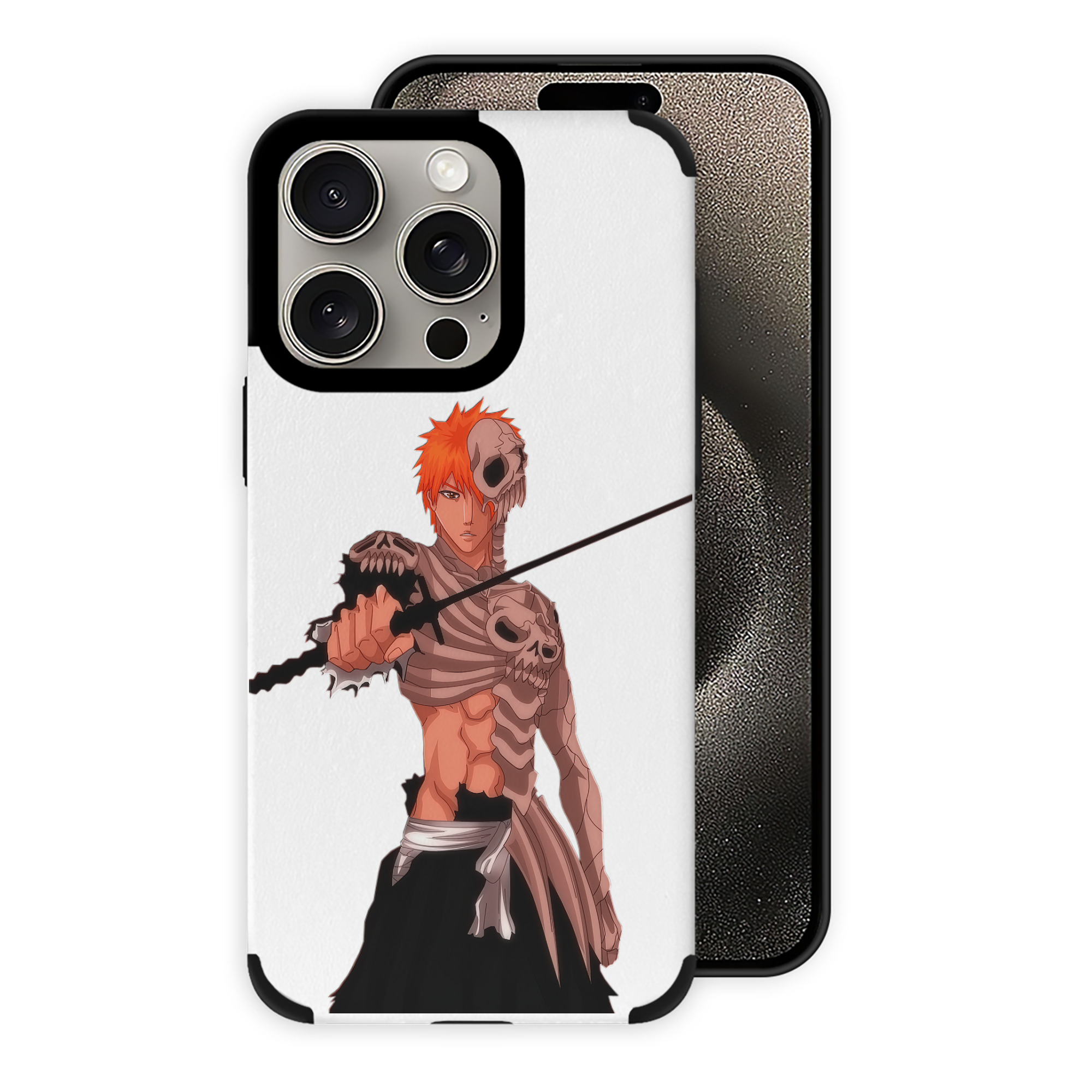 ブリーチ 黒崎一護（くろさき いちご）BLEACH Kurosaki Ichigo 【iPhone15ProMax対応】 PUレザー スマホケース 耐衝撃＆黄変防止