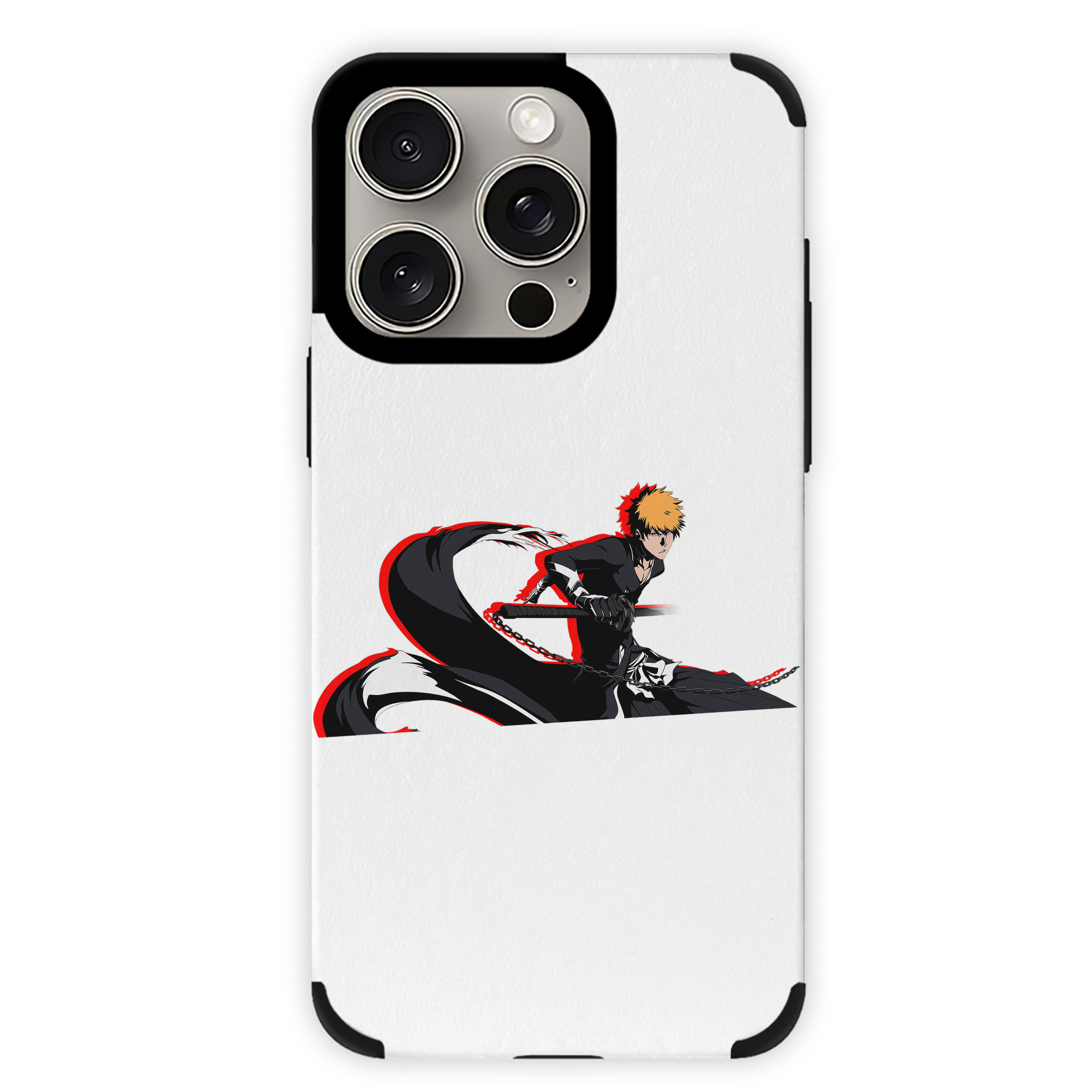 ブリーチ 黒崎一護（くろさき いちご）BLEACH Kurosaki Ichigo 【iPhone15ProMax対応】 PUレザー スマホケース 耐衝撃＆黄変防止