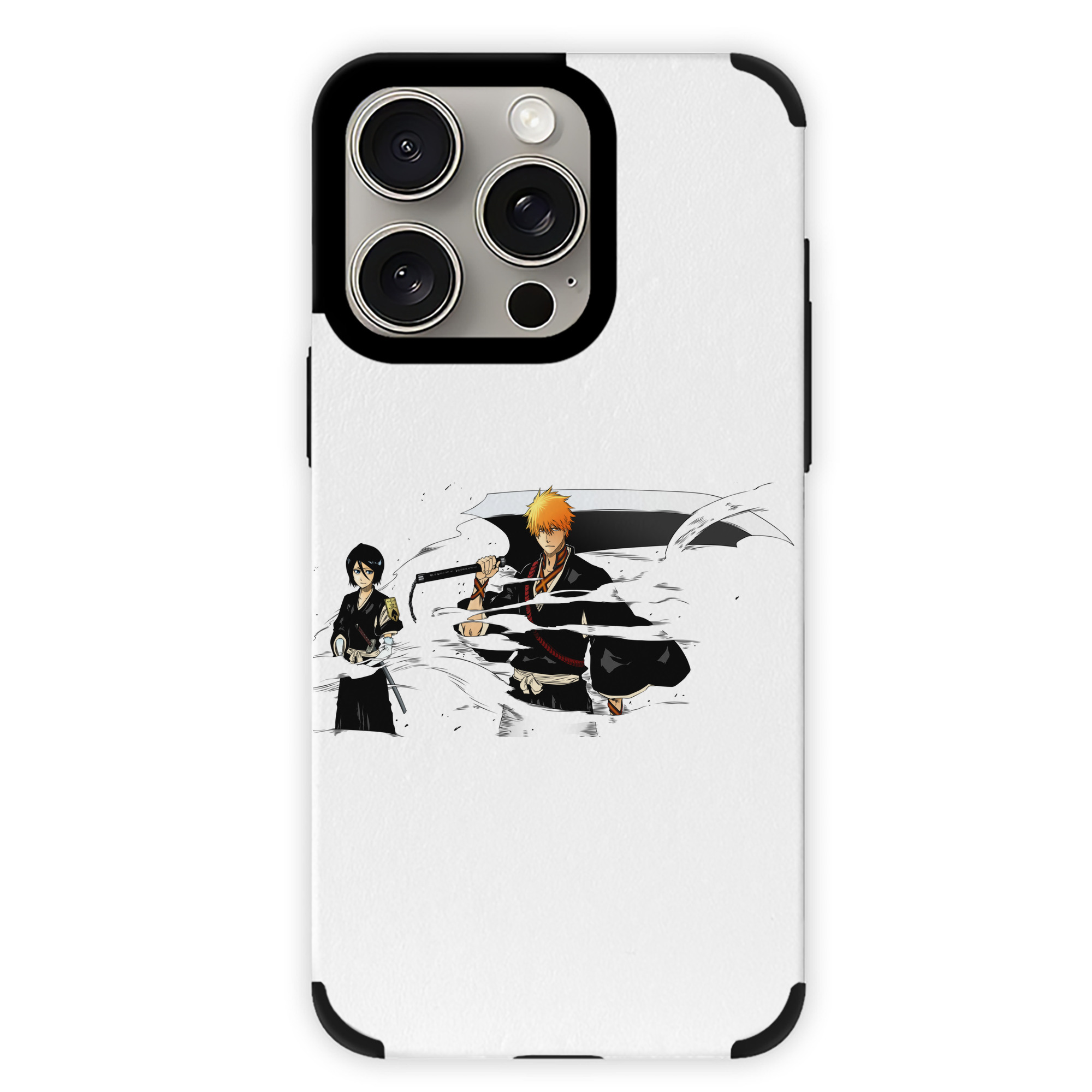 （画像用） ブリーチ 黒崎一護（くろさき いちご）BLEACH Kurosaki Ichigo 【iPhone15ProMax対応】 PUレザー スマホケース 耐衝撃＆黄変防止
